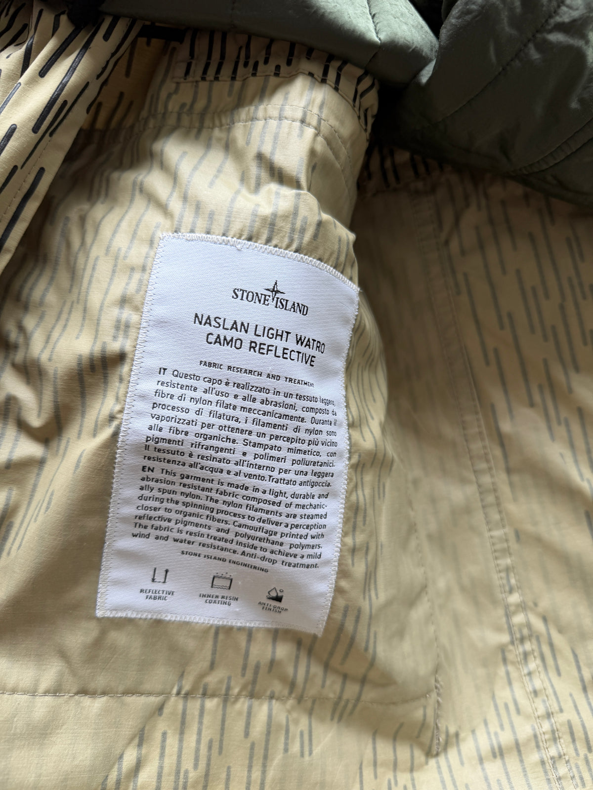 Stone Island Naslan Light Camo Reflective Jacket