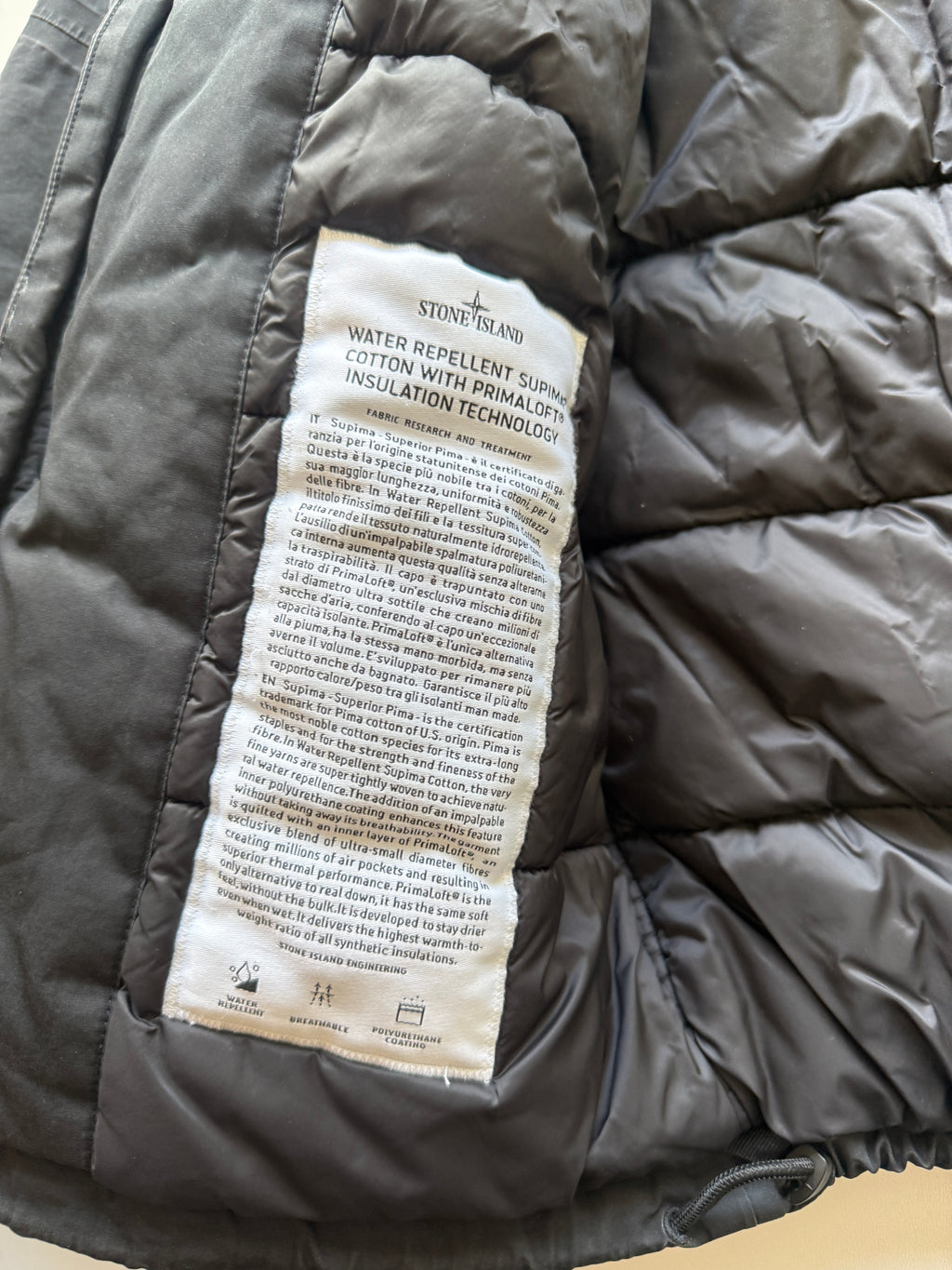 Stone Island Water Repellent Supima Primaloft Jacket