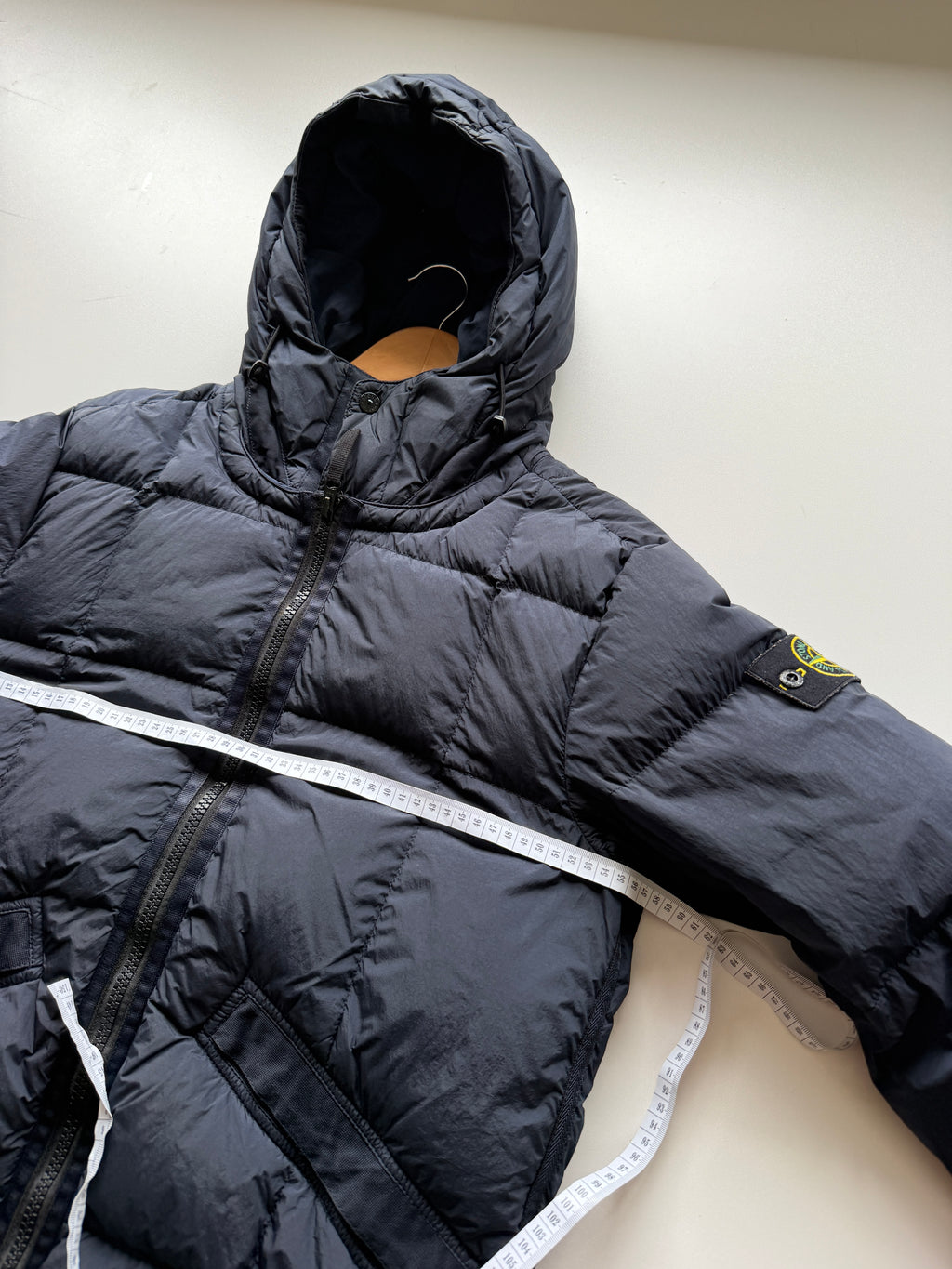 Stone Island Garment Dyed Down Jacket Navy