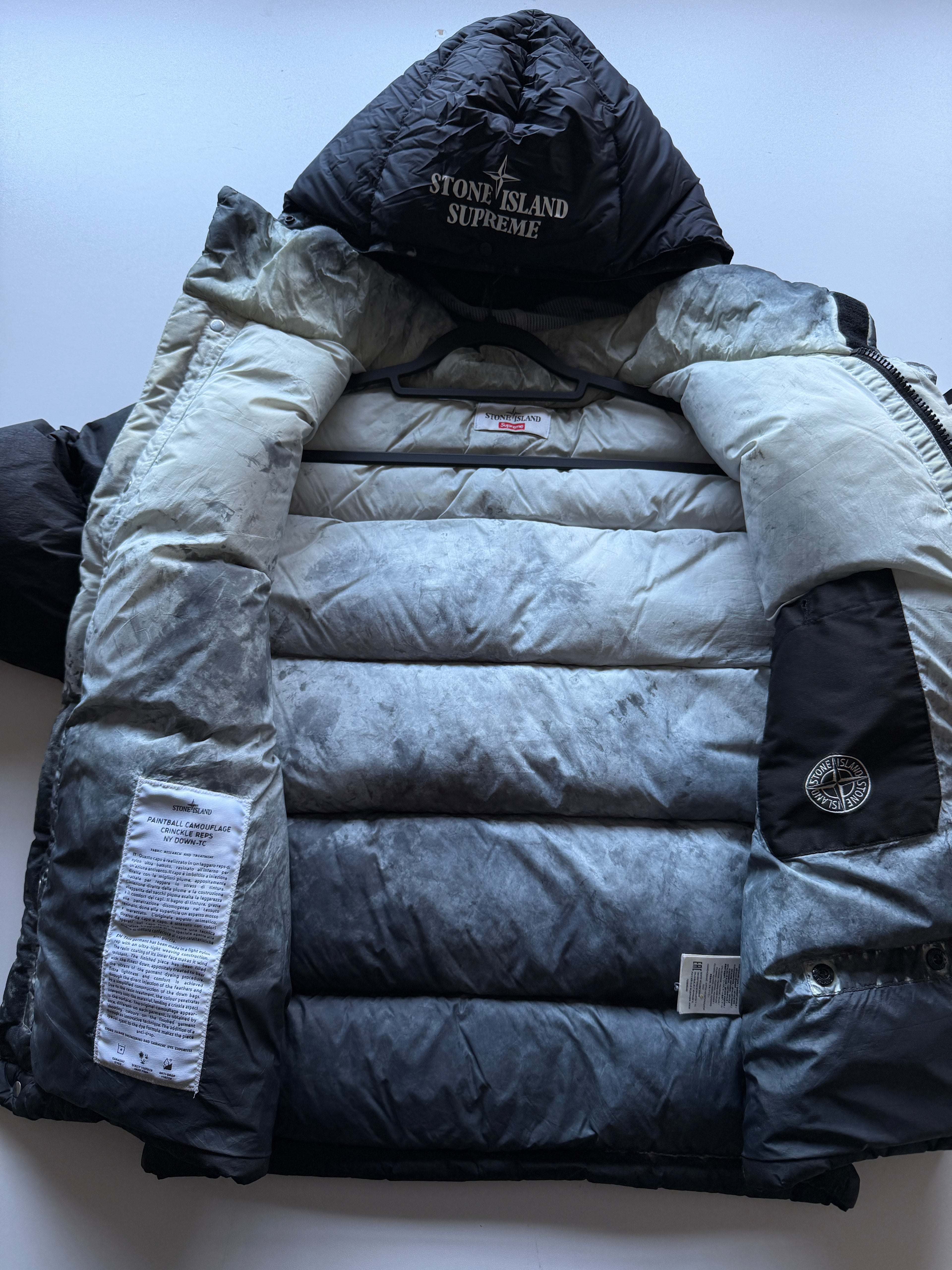 Stone Island X Supreme paintball Camo Jacket