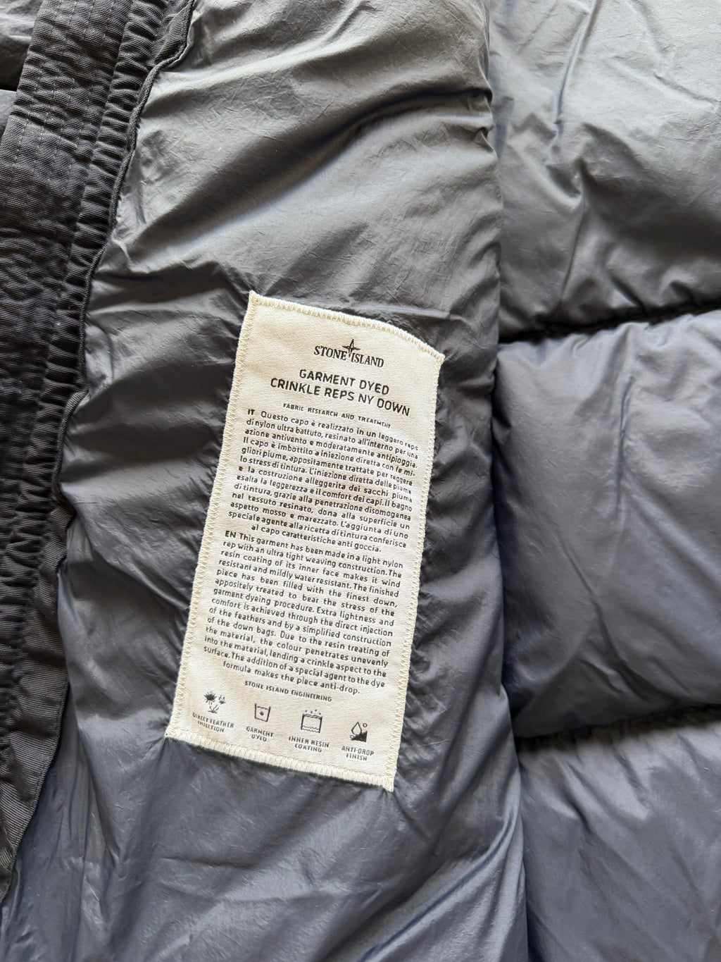 Stone Island Garment Dyed Down Jacket