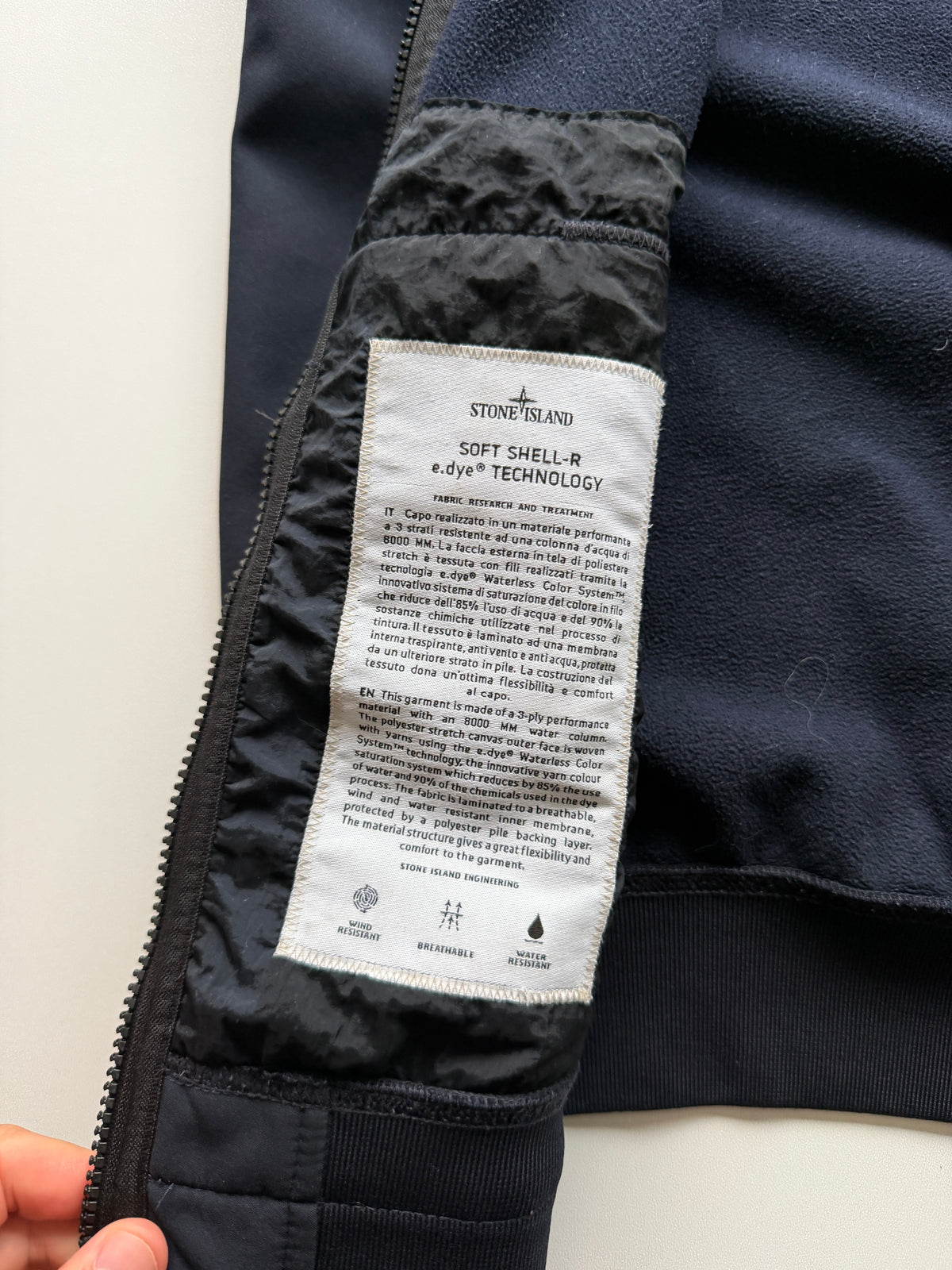 Stone Island Soft Shell Jacket Navy