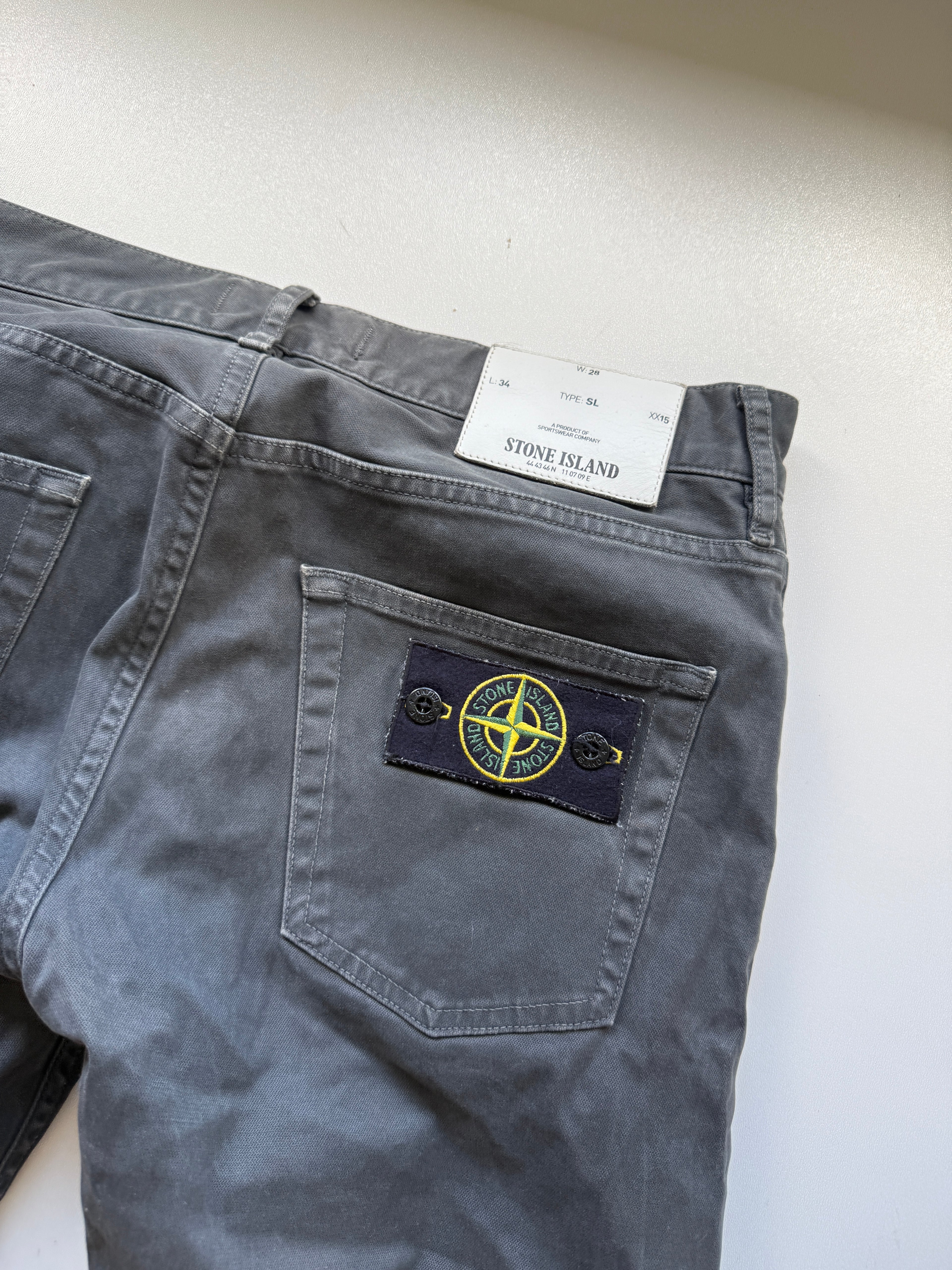 Stone Island Denim Pants Grey