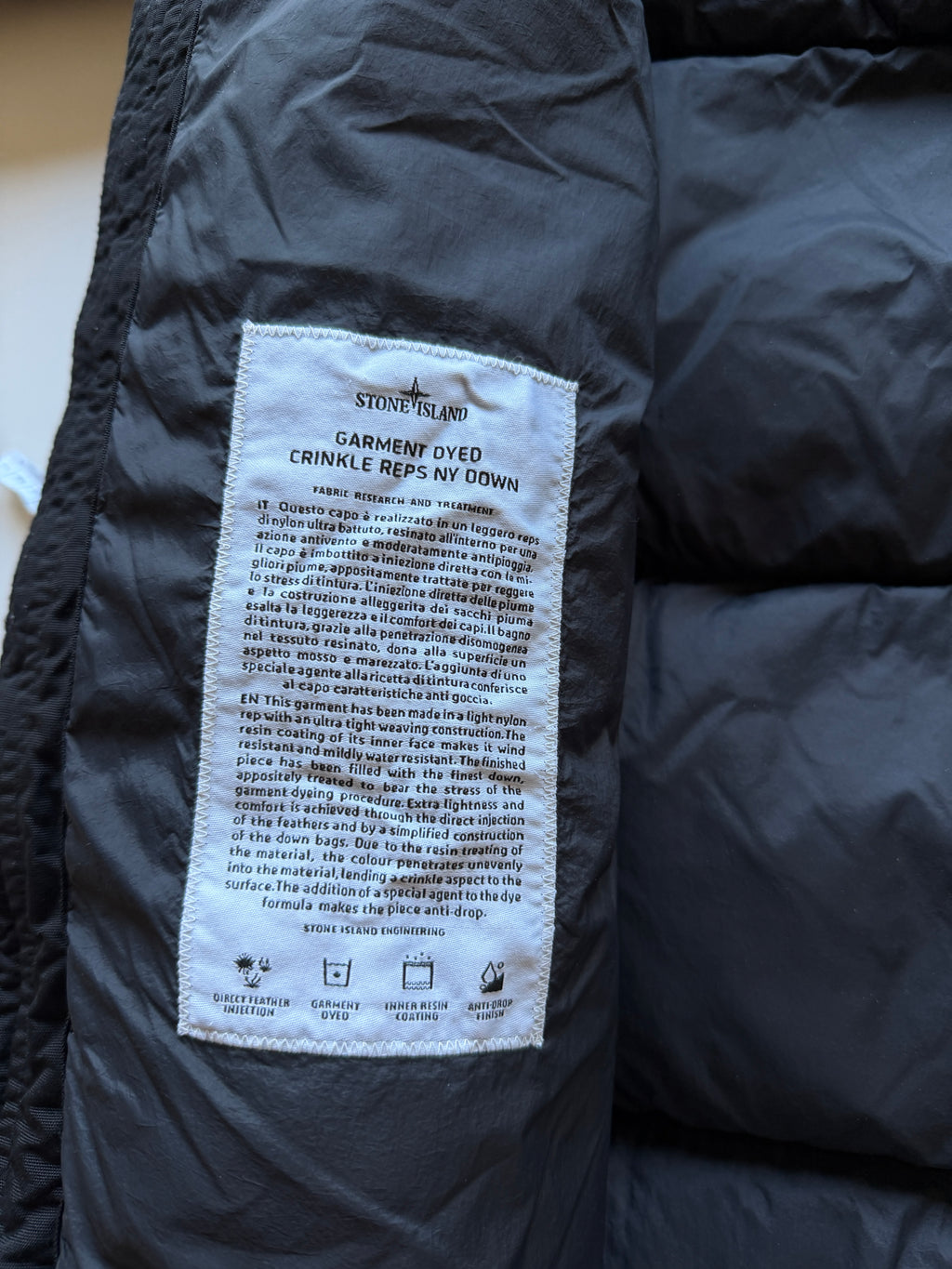 Stone Island Garment Dyed Down Jacket