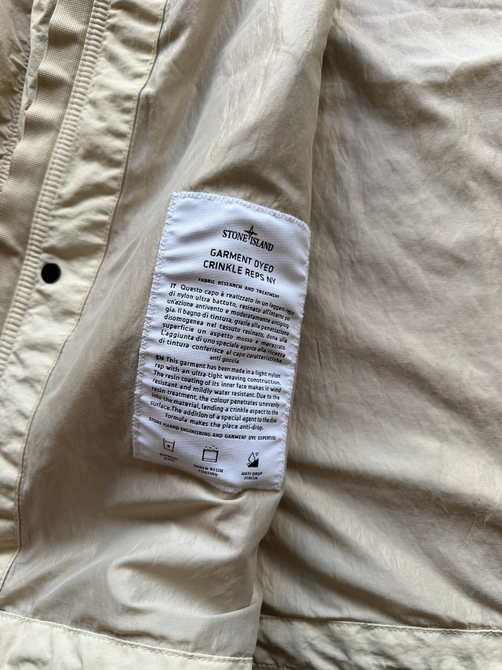 Stone Island Garment Dyed Crinkle Reps Jacket