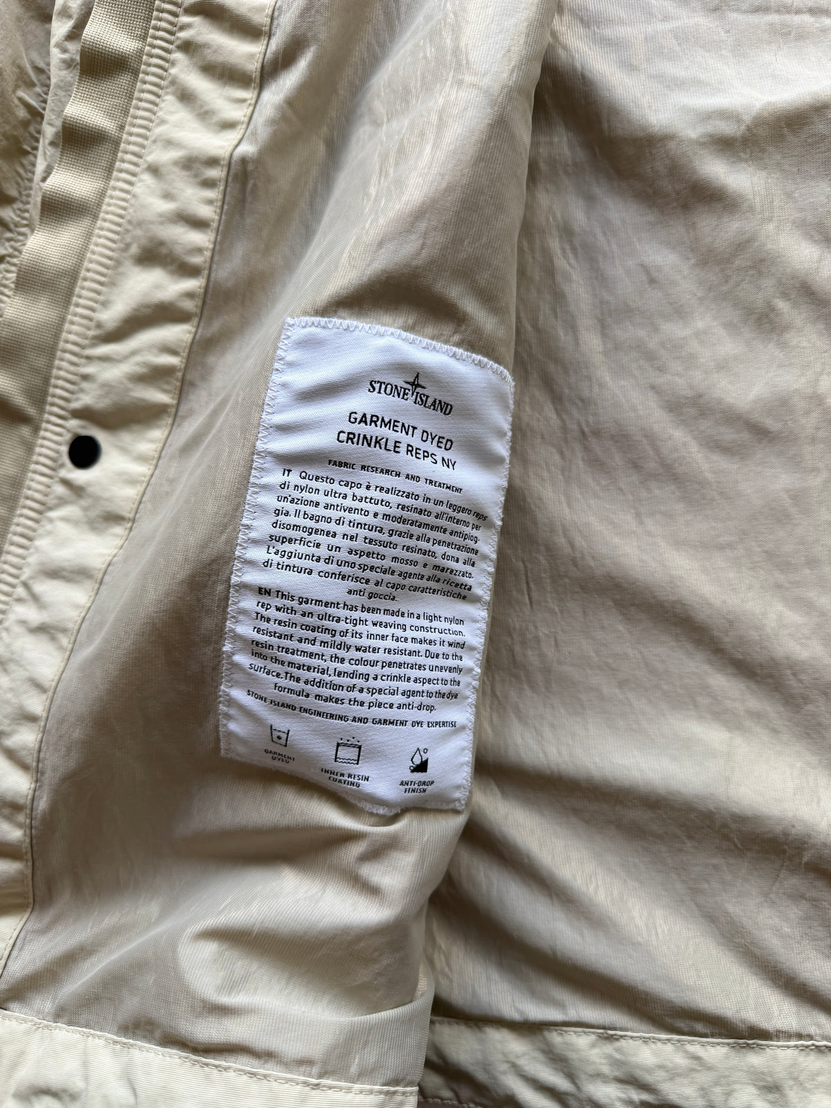 Stone Island Garment Dyed Crinkle Reps Jacket