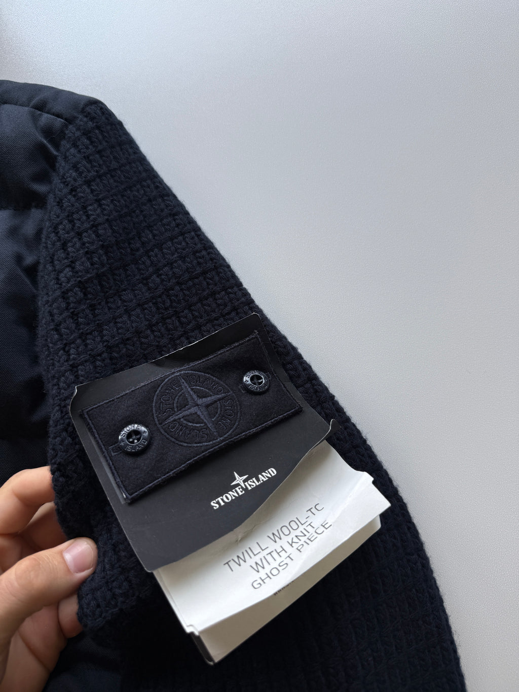 Stone Island Twill Wool Knit Ghost Piece Jacket