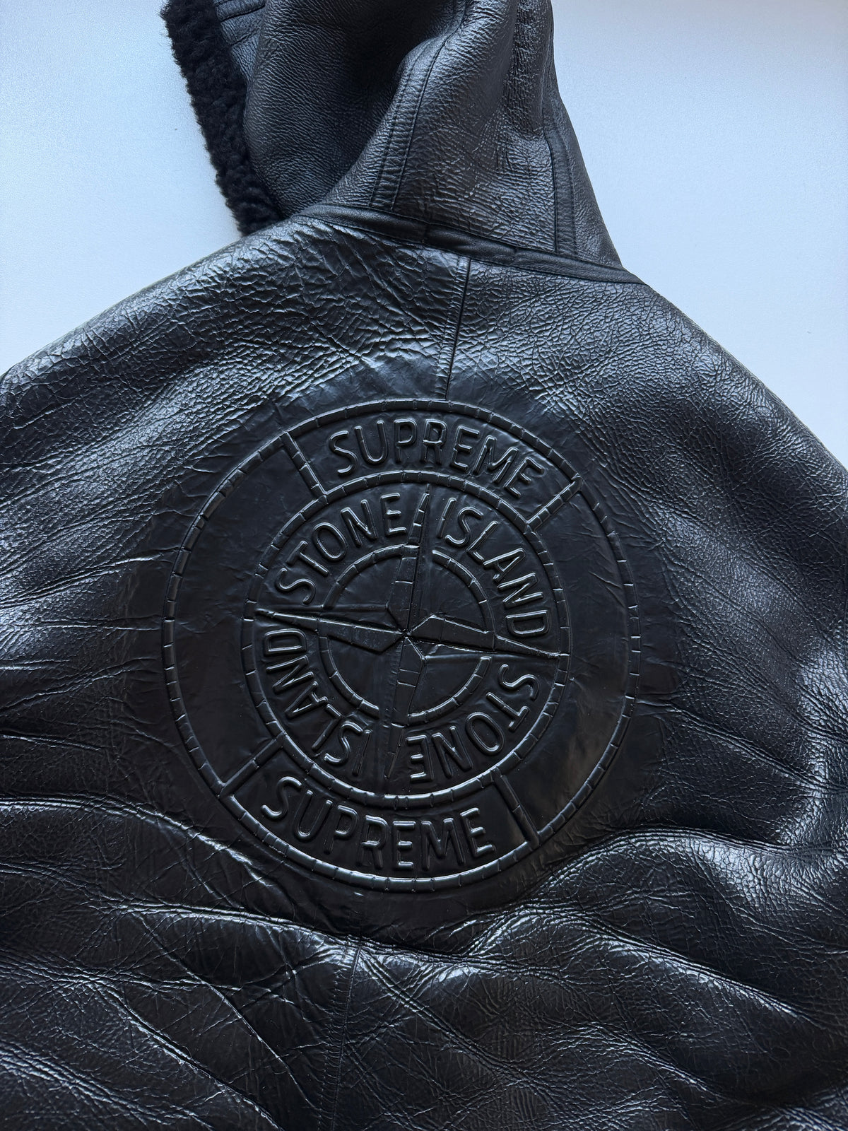 Stone Island X Supreme Handpainted Sheepskin Jacket