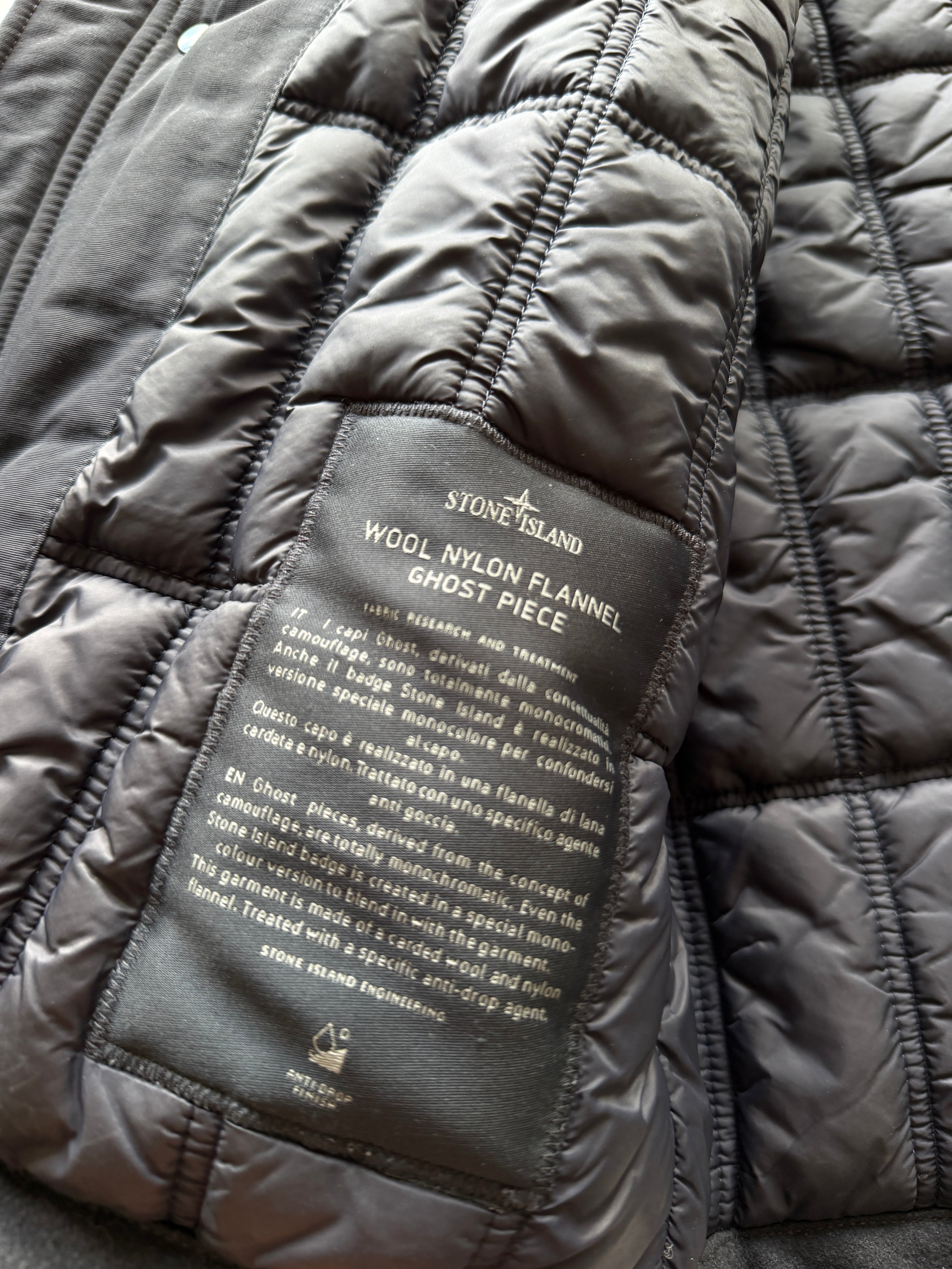 Stone Island Wool Nylon Ghost Flannel Jacket