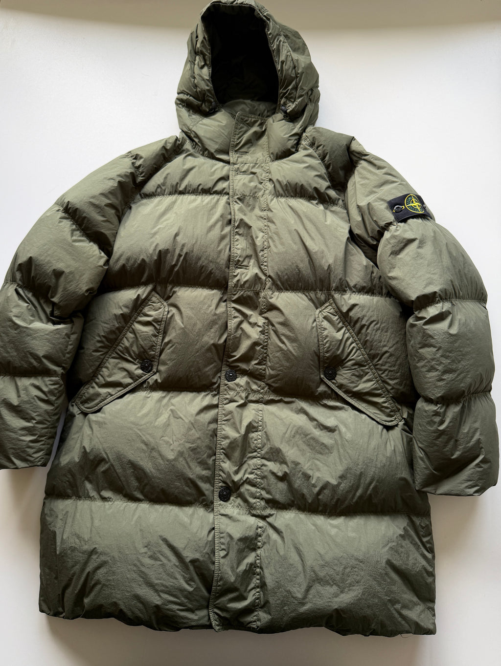 Stone Island Garment Dyed Jacket Green