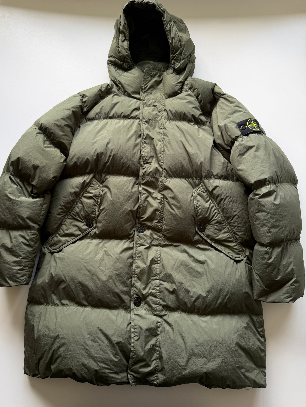 Stone Island Garment Dyed Jacket Green