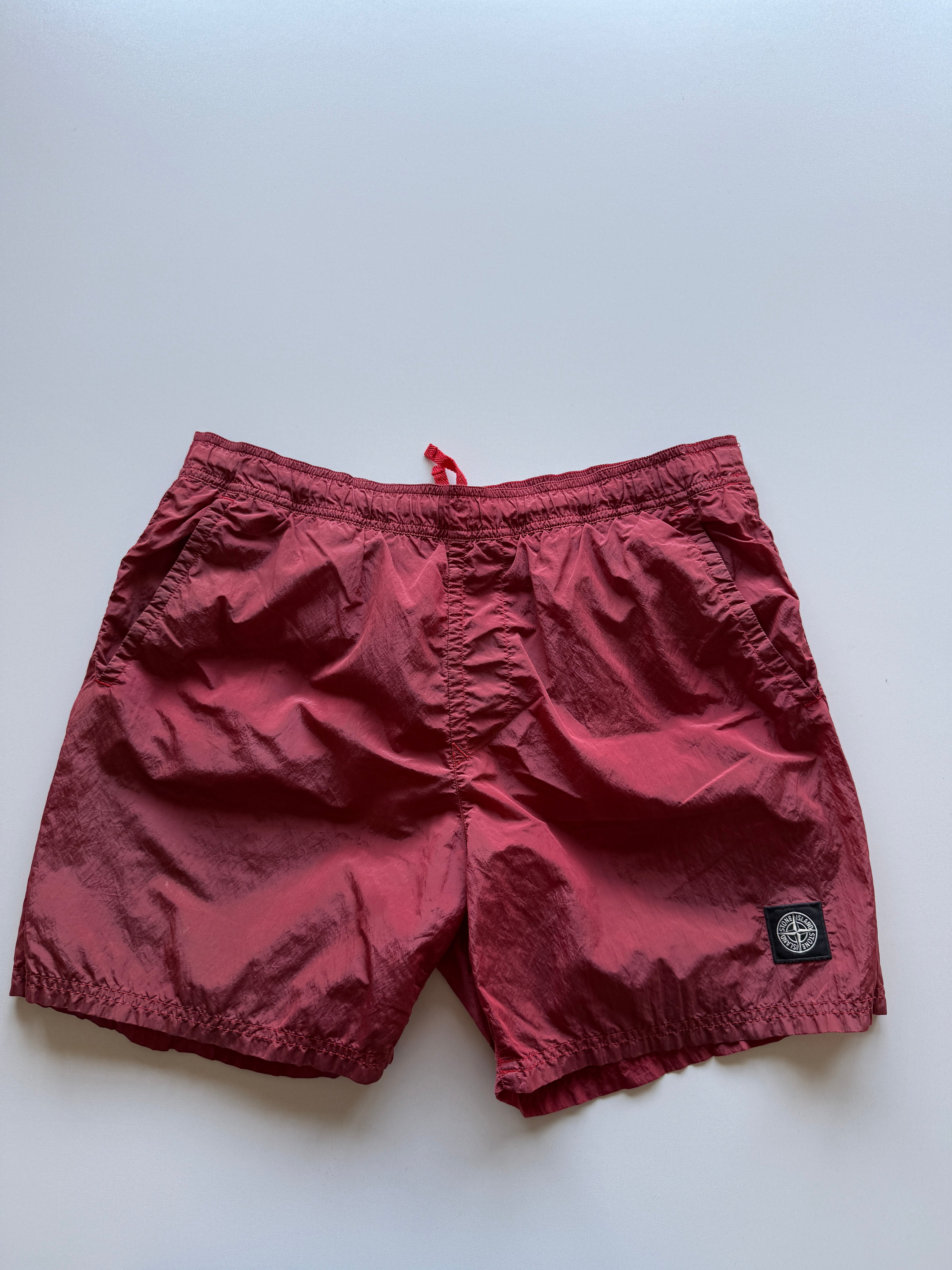 Stone Island Red Nylon Swimshort