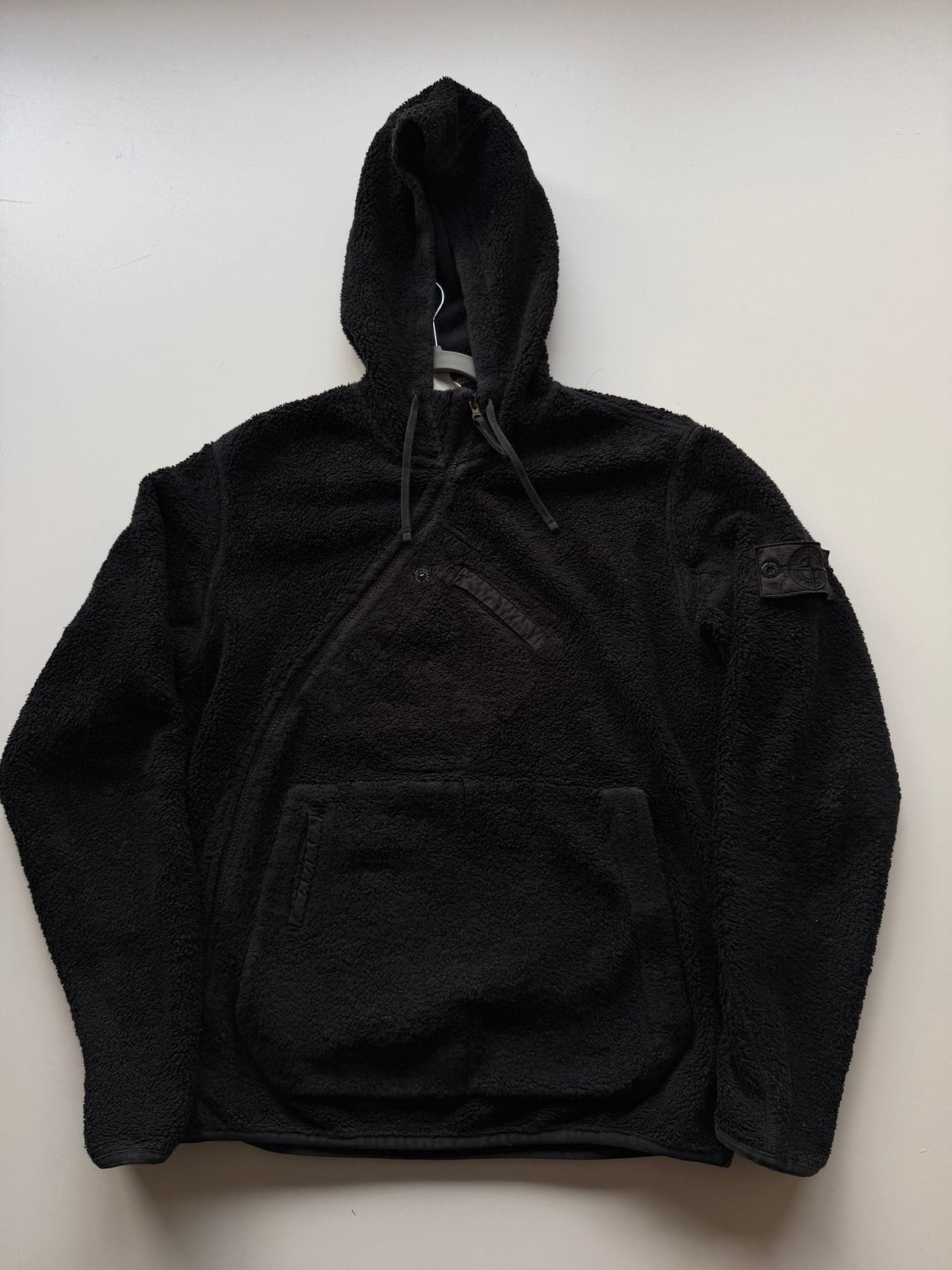 Stone Island Shadow Project  Asymmetrical Teddy Fleece Jacket