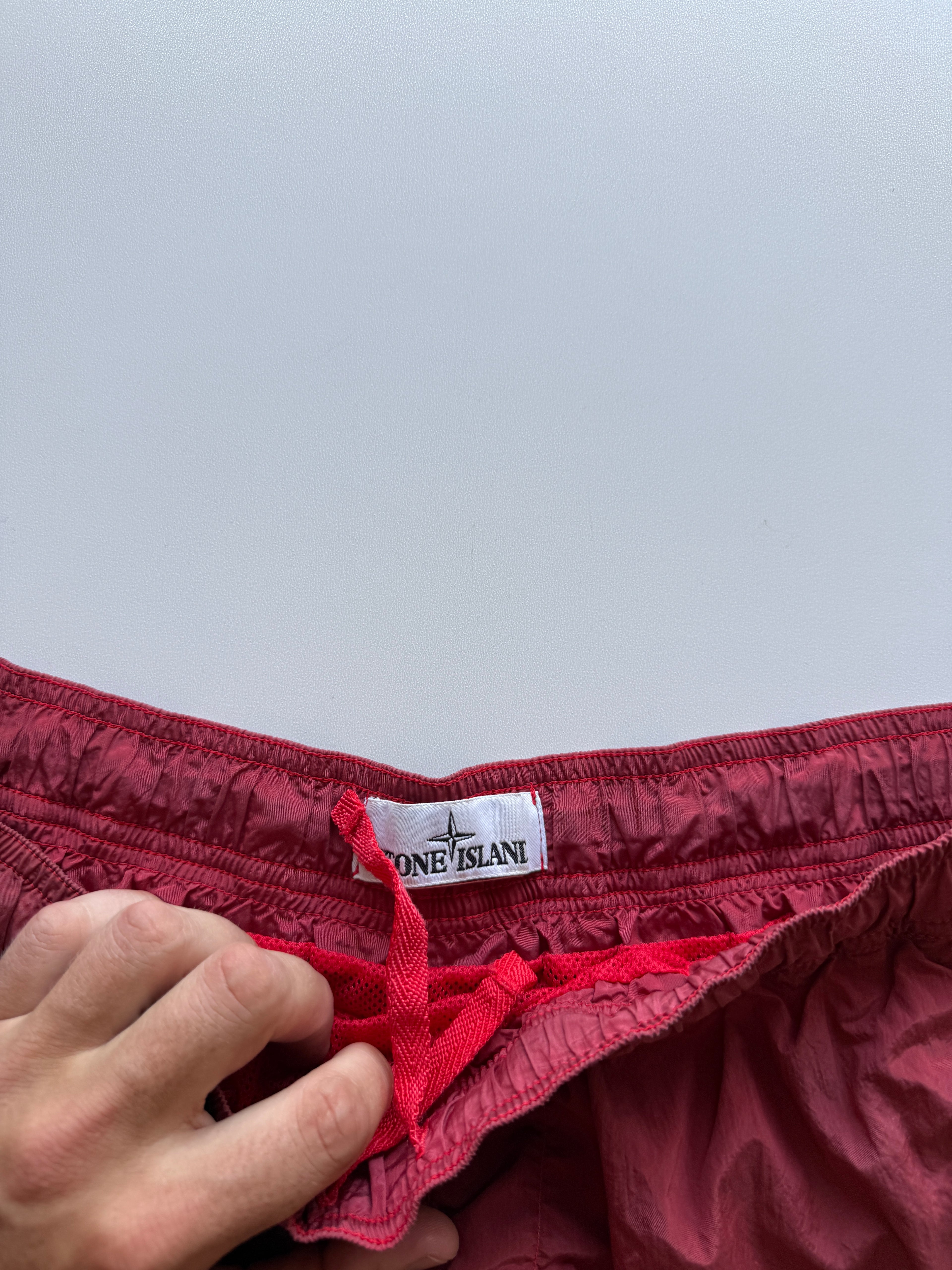 Stone Island Red Nylon Swimshort