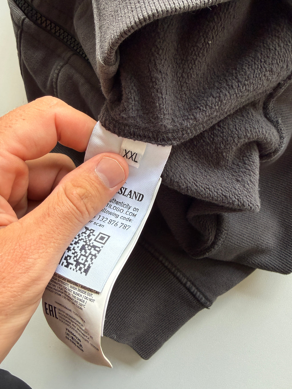 Stone Island Hoodie With Zip Grey