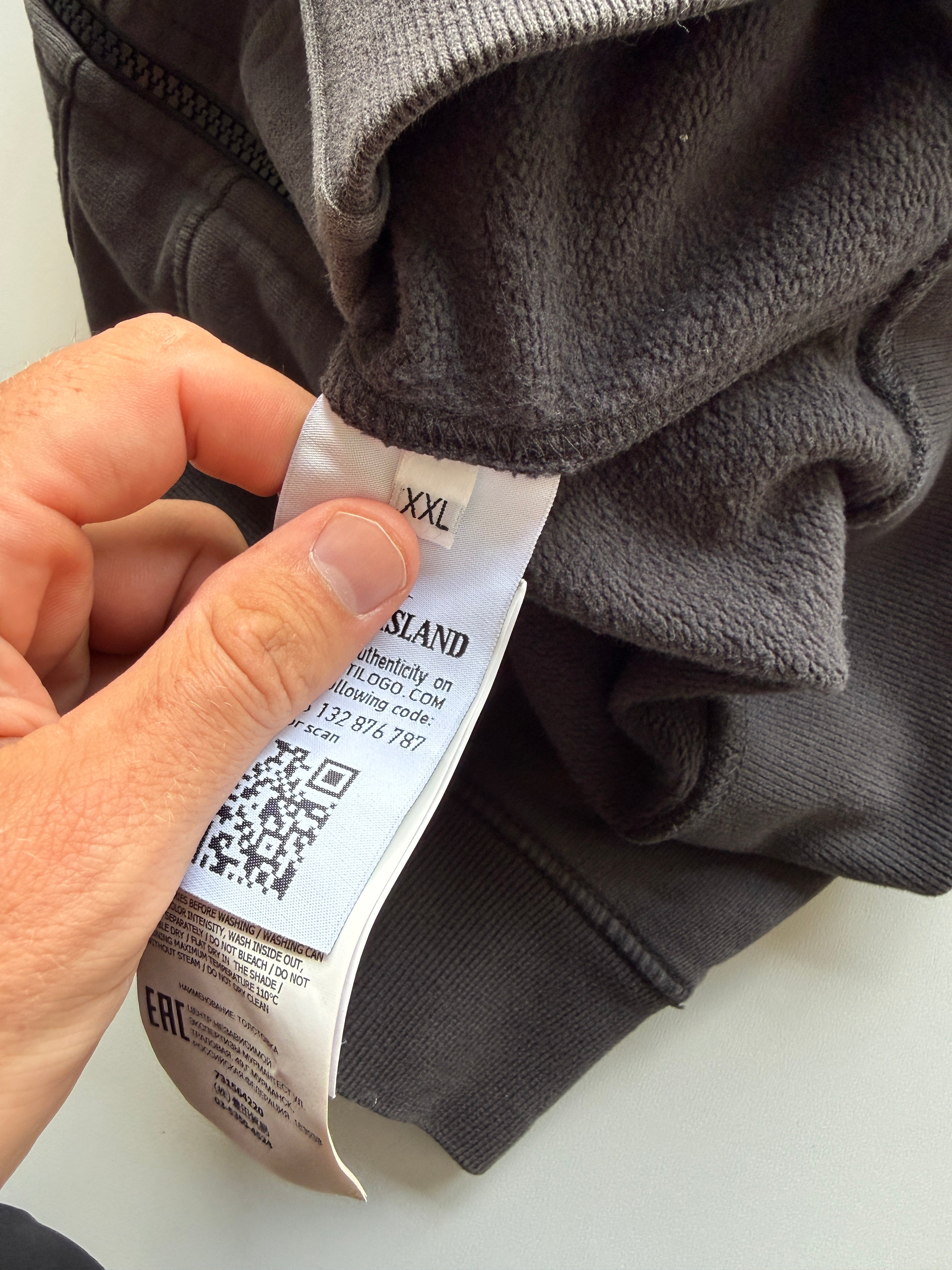 Stone Island Hoodie With Zip Grey