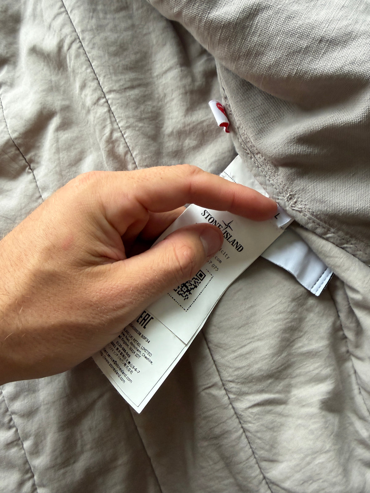 Stone Island Cotton Linen Quilted Ghost Jacket