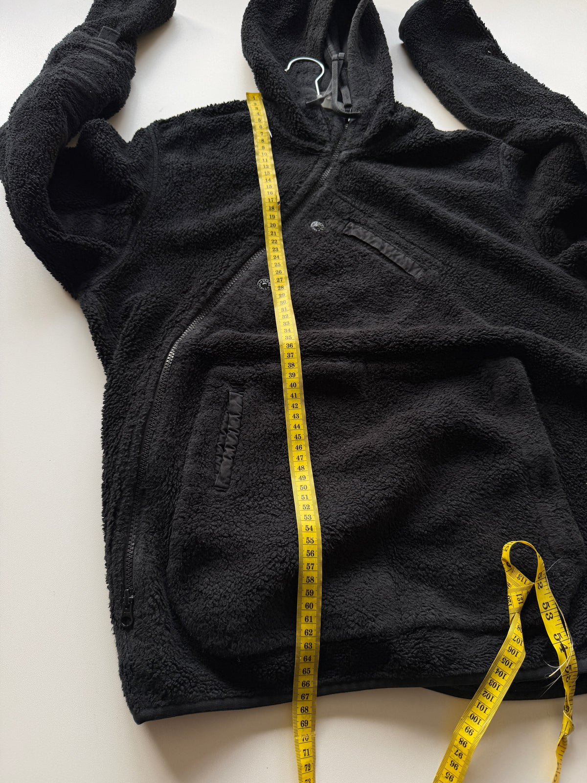 Stone Island Shadow Project  Asymmetrical Teddy Fleece Jacket