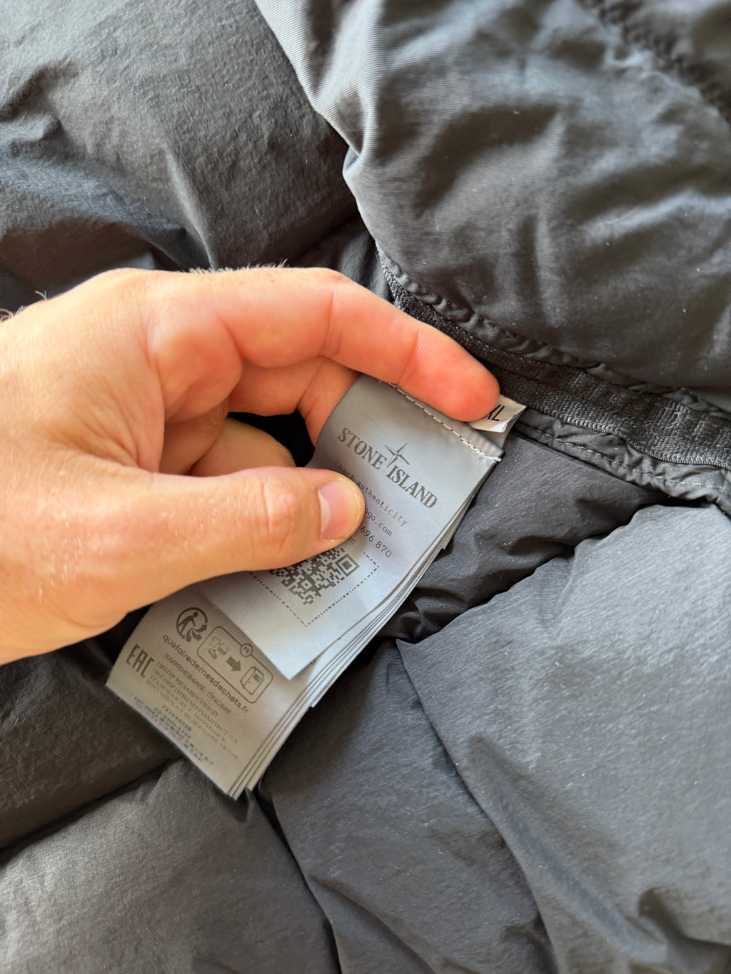 Stone Island Seamless Tunnel Down Nylon Jacket