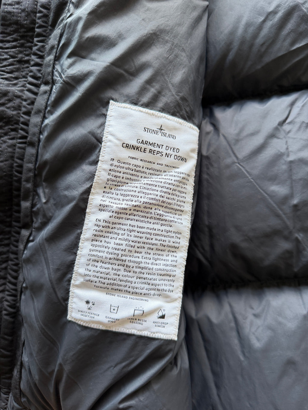 Stone Island Garment Dyed Down Jacket