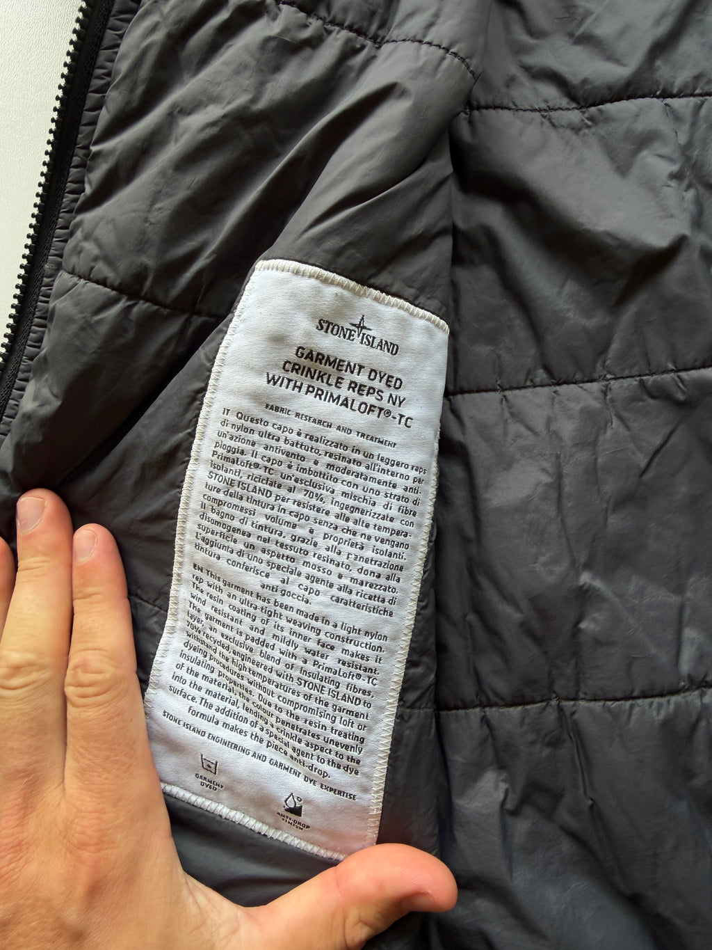 Stone island Garment Dyed Primaloft Jacket