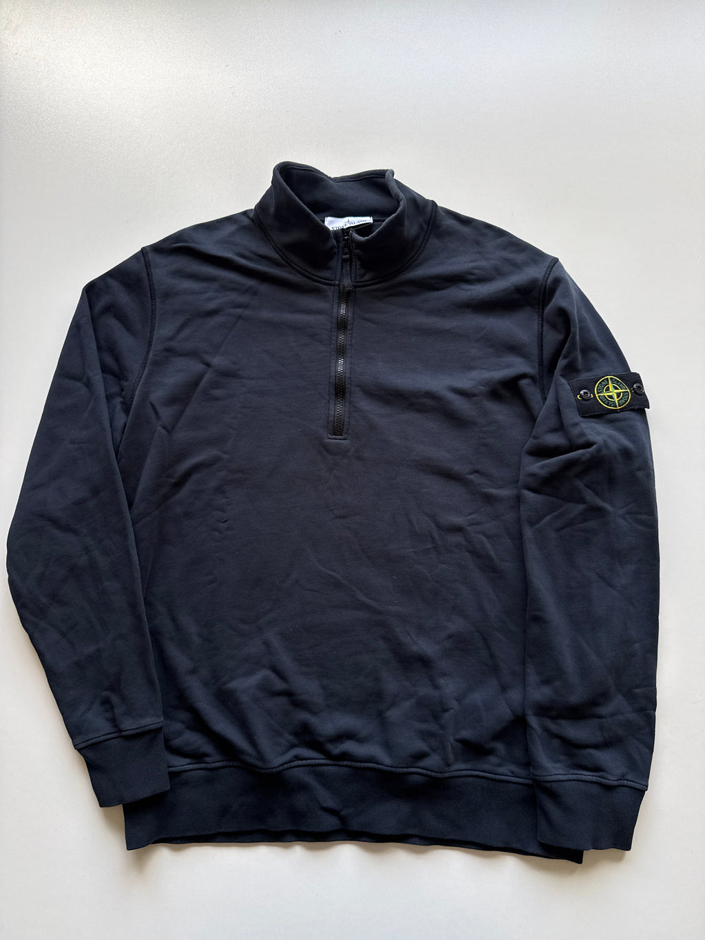 Stone Island 3/4 Zip Sweater Navy
