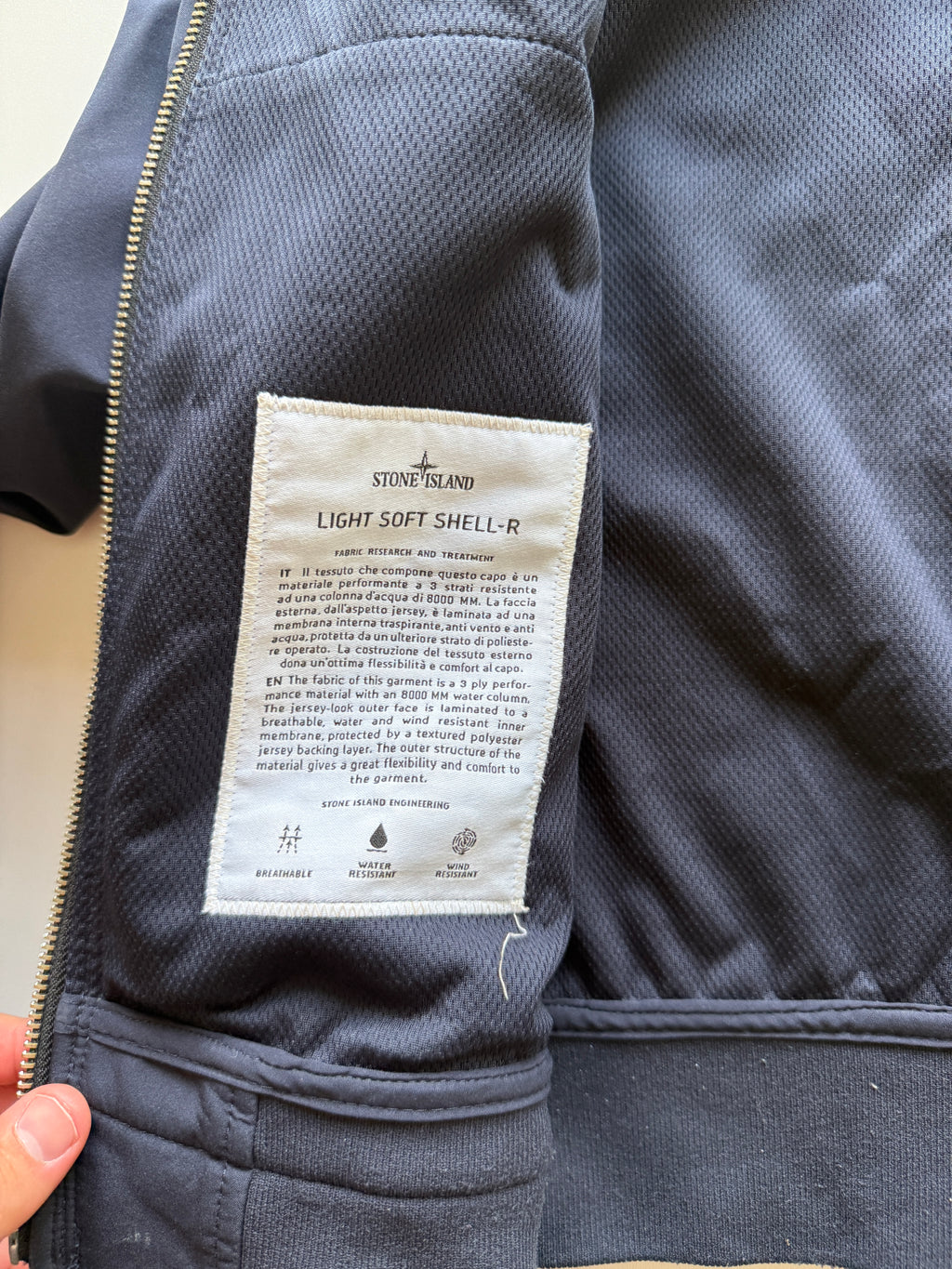 Stone Island Navy Soft Shell Jacket