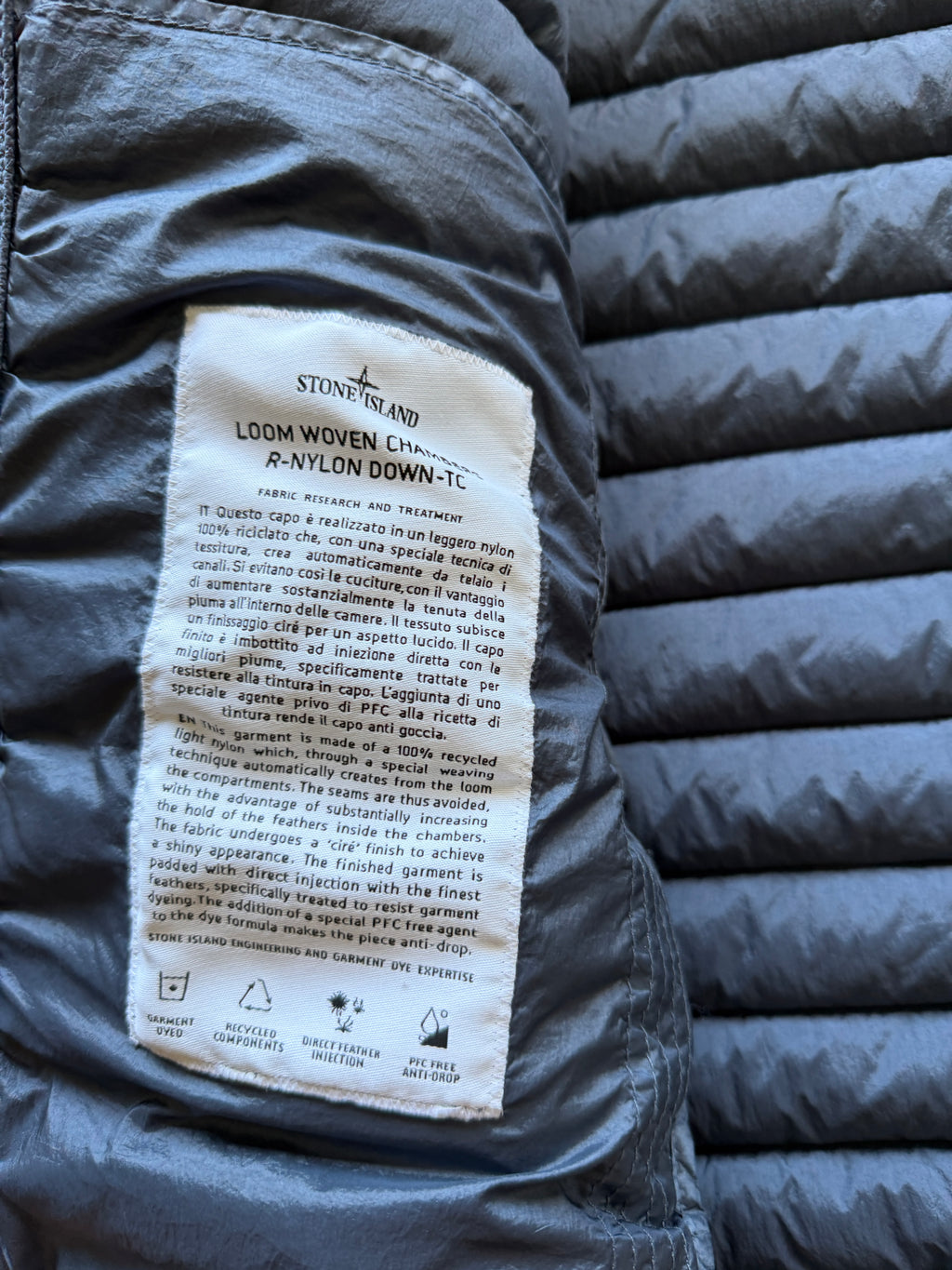 Stone Island Loom Woven Nylon Down Jacket
