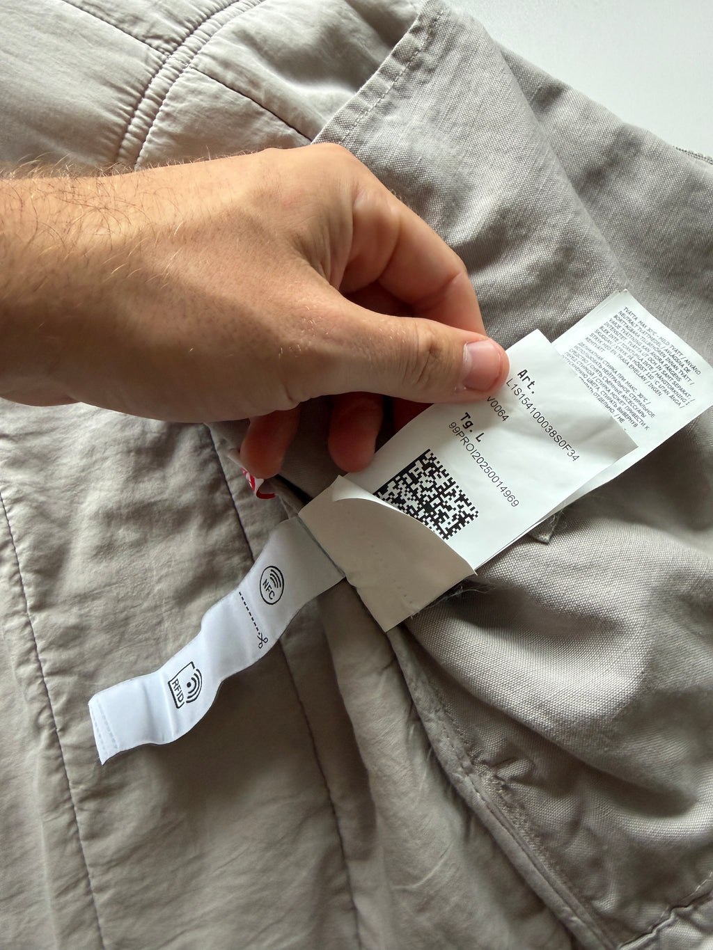Stone Island Cotton Linen Quilted Ghost Jacket