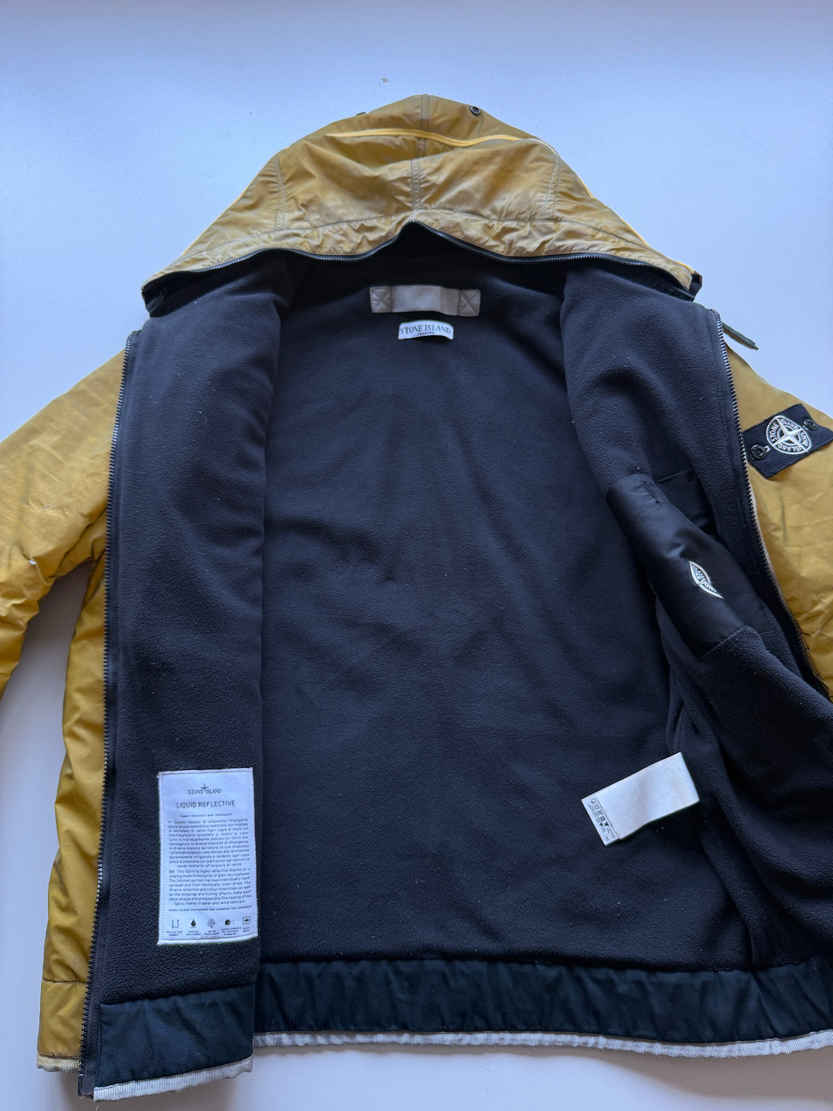 Stone Island Liquid Reflective Jacket Yellow