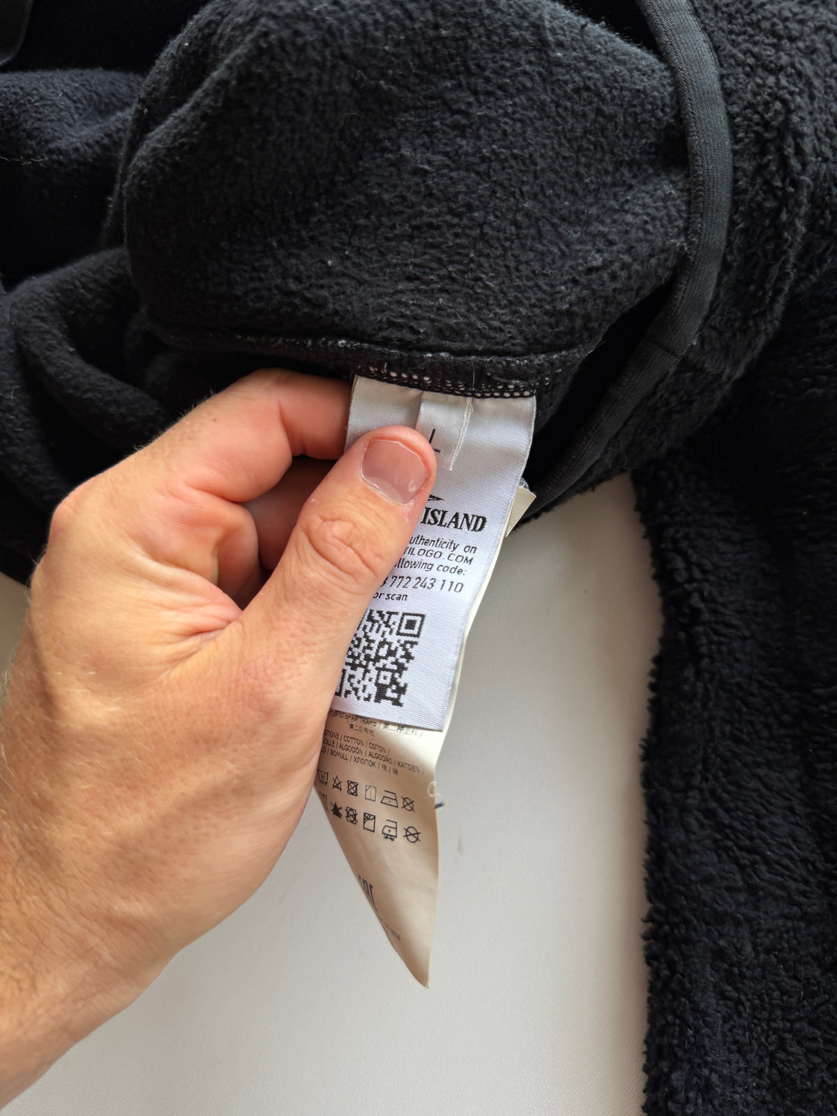 Stone Island Shadow Project  Asymmetrical Teddy Fleece Jacket