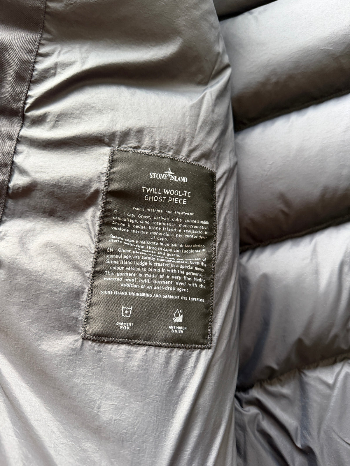 Stone Island Twill Wool Ghost Piece Jacket
