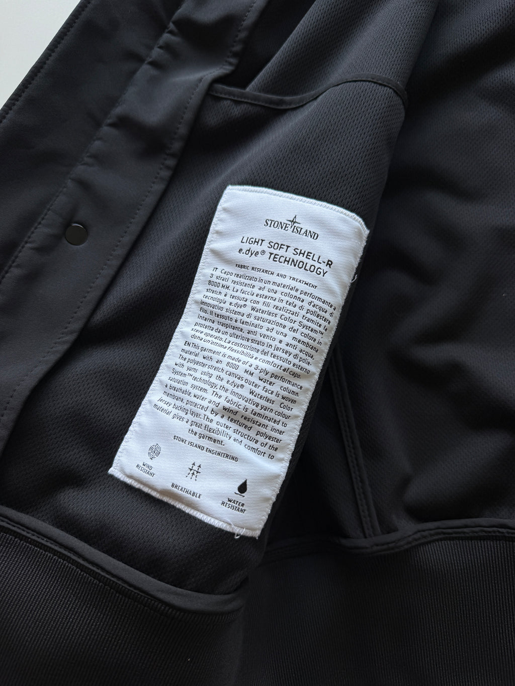 Stone Island Soft Shell Jacket Black