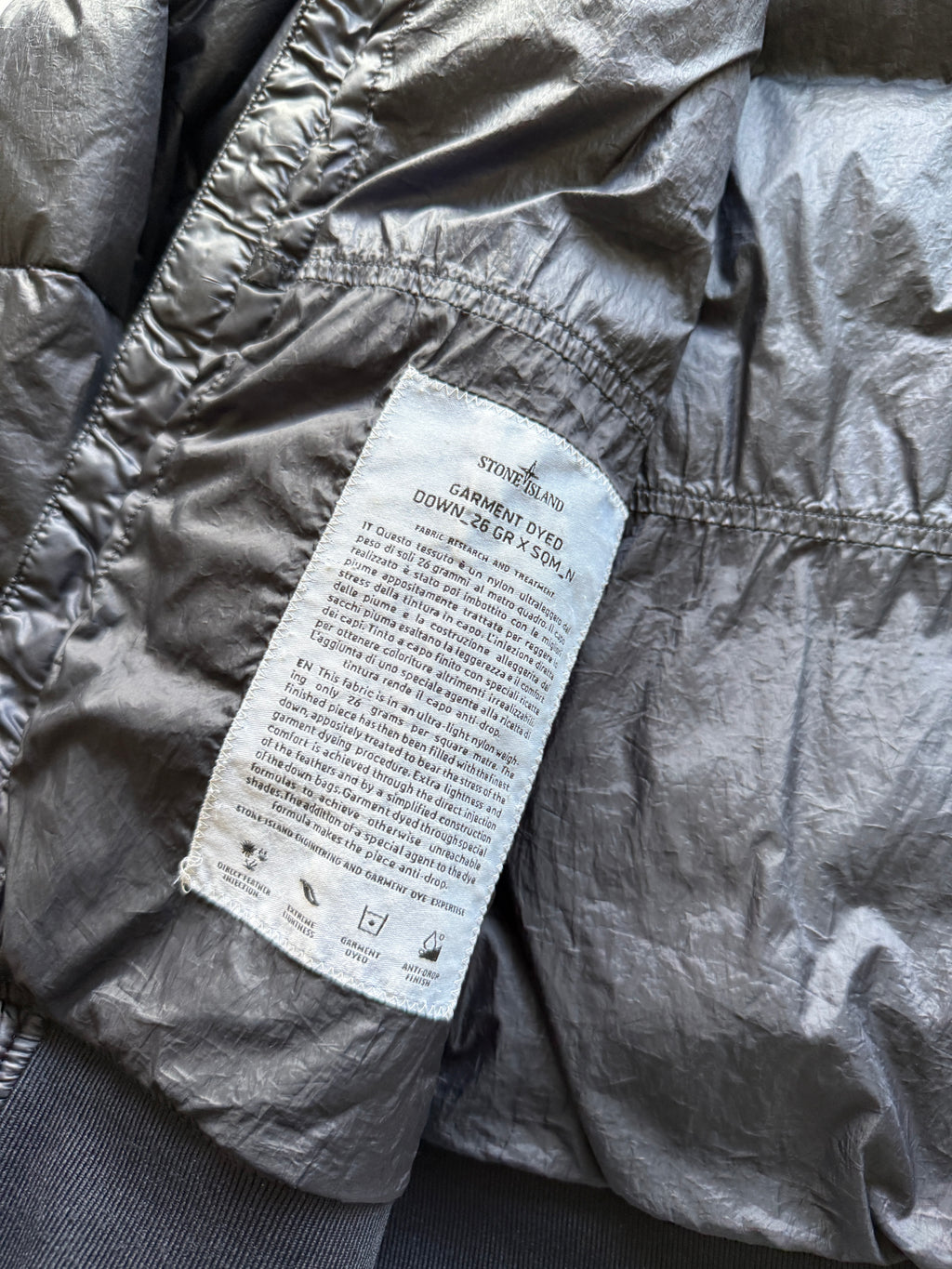 Stone Island Garment Dyed Down Jacket