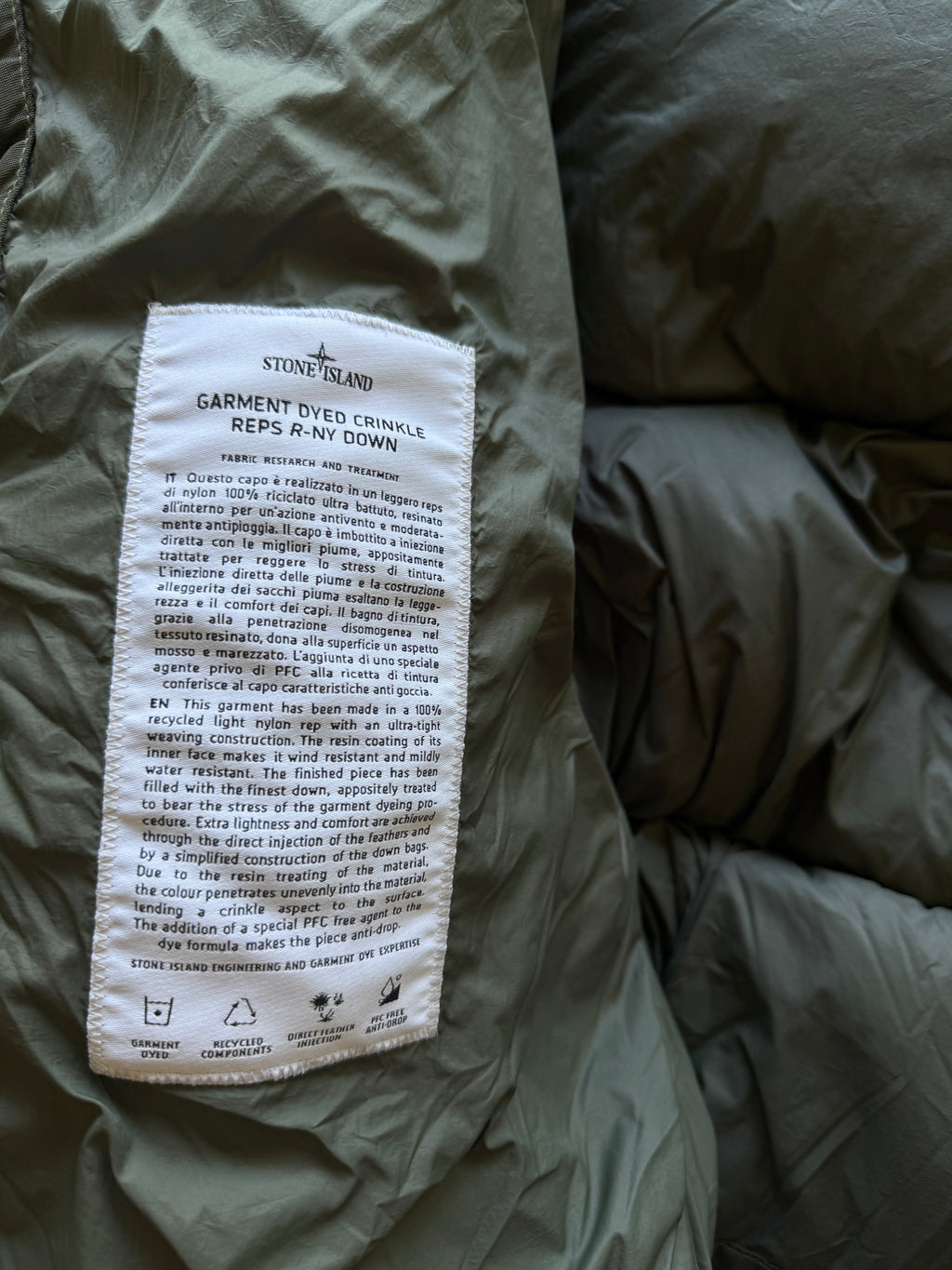 Stone Island Garment Dyed Jacket Green