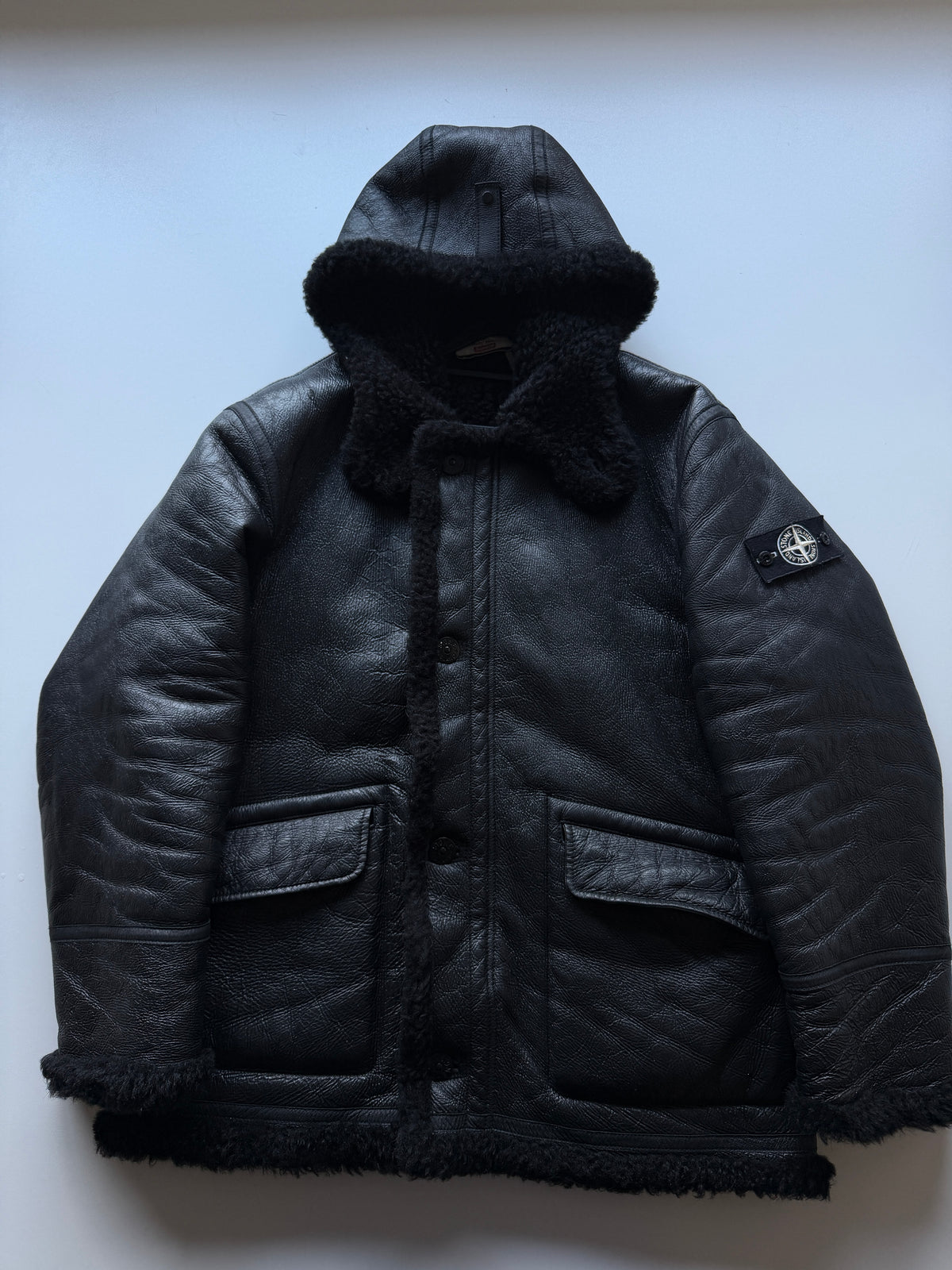 Stone Island X Supreme Handpainted Sheepskin Jacket