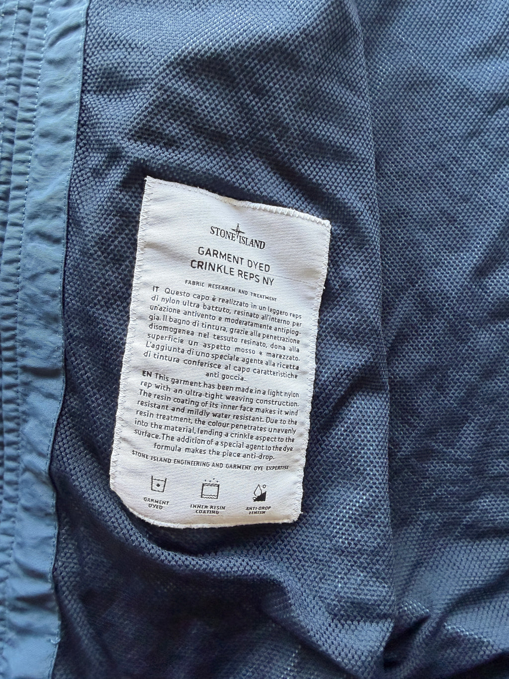 Stone Island Garment Dyed Crinkle Reps Jacket