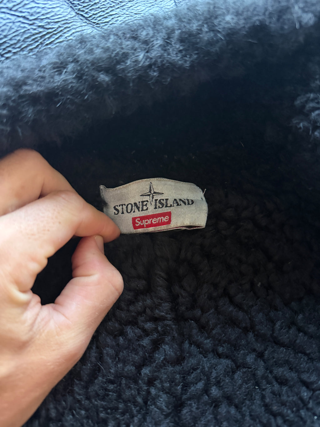 Stone Island X Supreme Handpainted Sheepskin Jacket