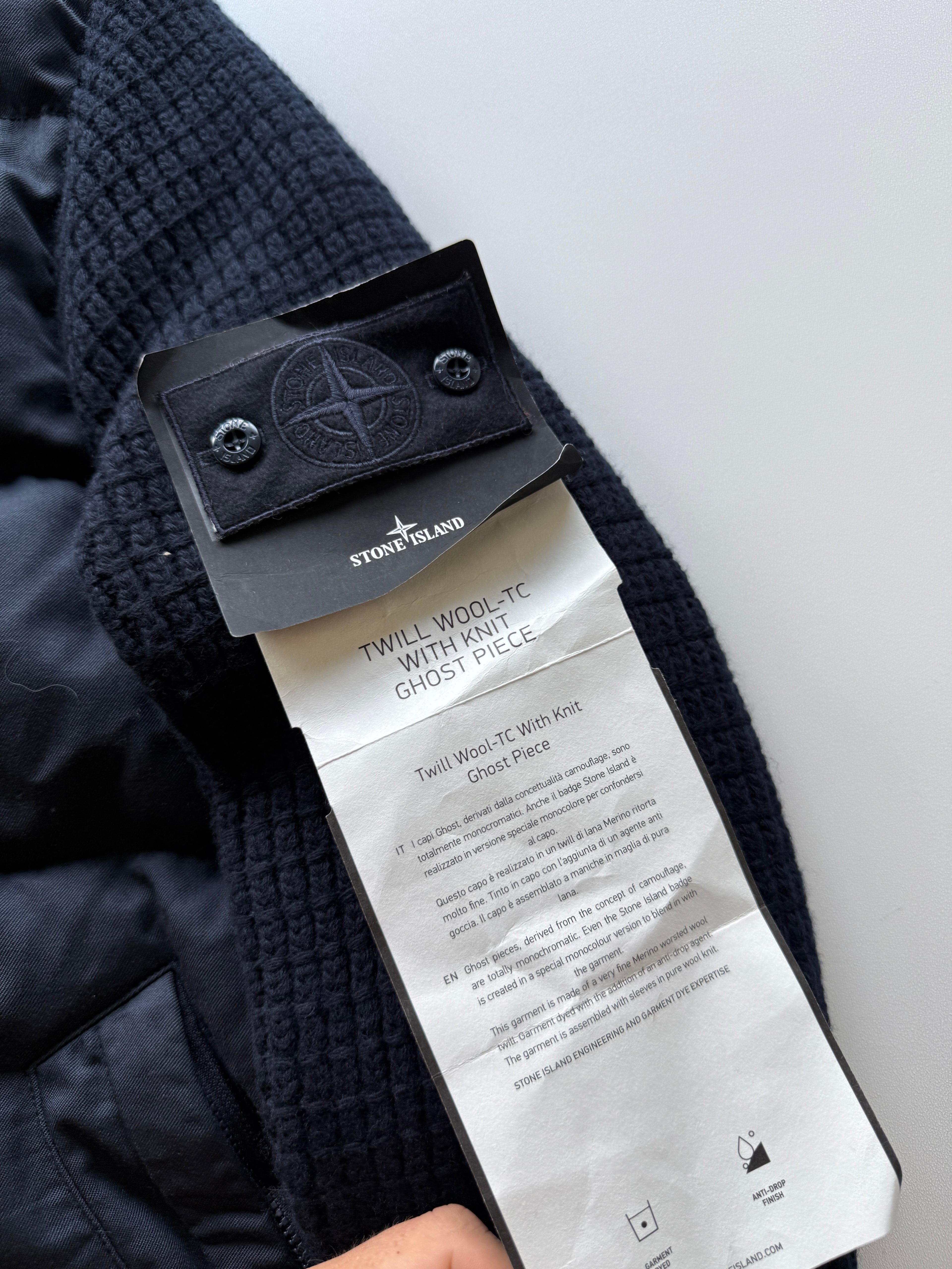 Stone Island Twill Wool Knit Ghost Piece Jacket