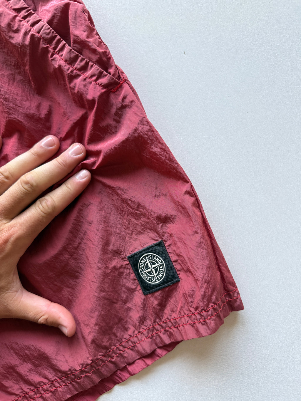 Stone Island Red Nylon Swimshort