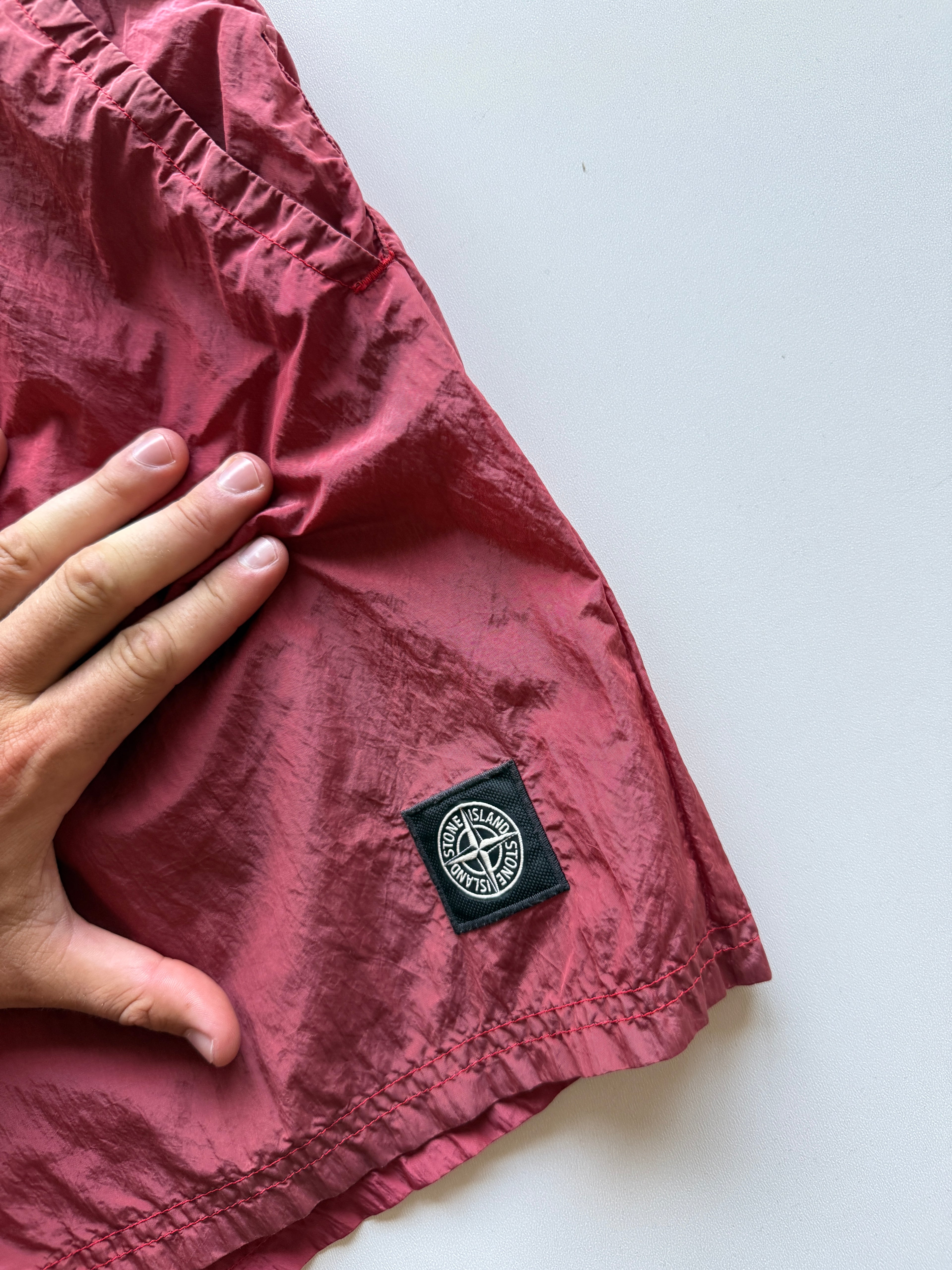 Stone Island Red Nylon Swimshort