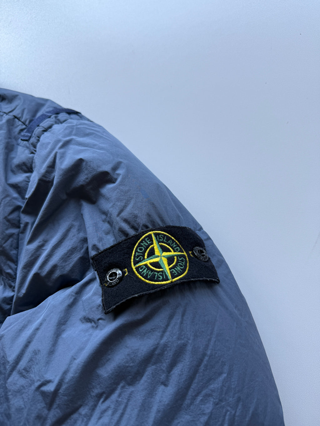 Stone Island Garment Dyed Down Jacket Blue