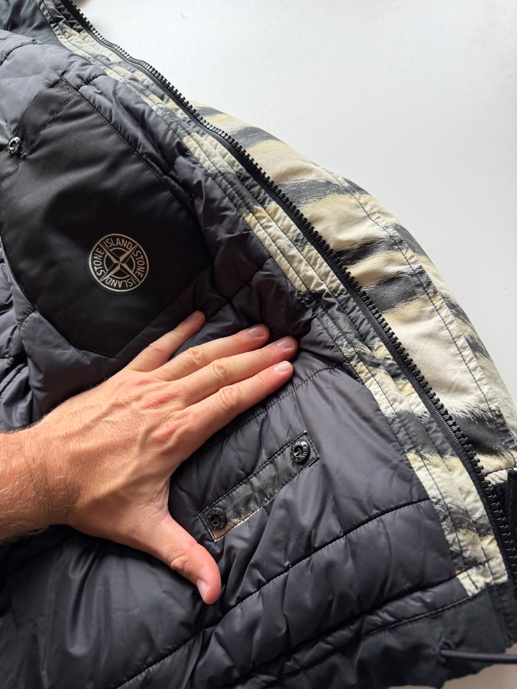 Stone Island White Tiger Camouflage Primaloft Jacket