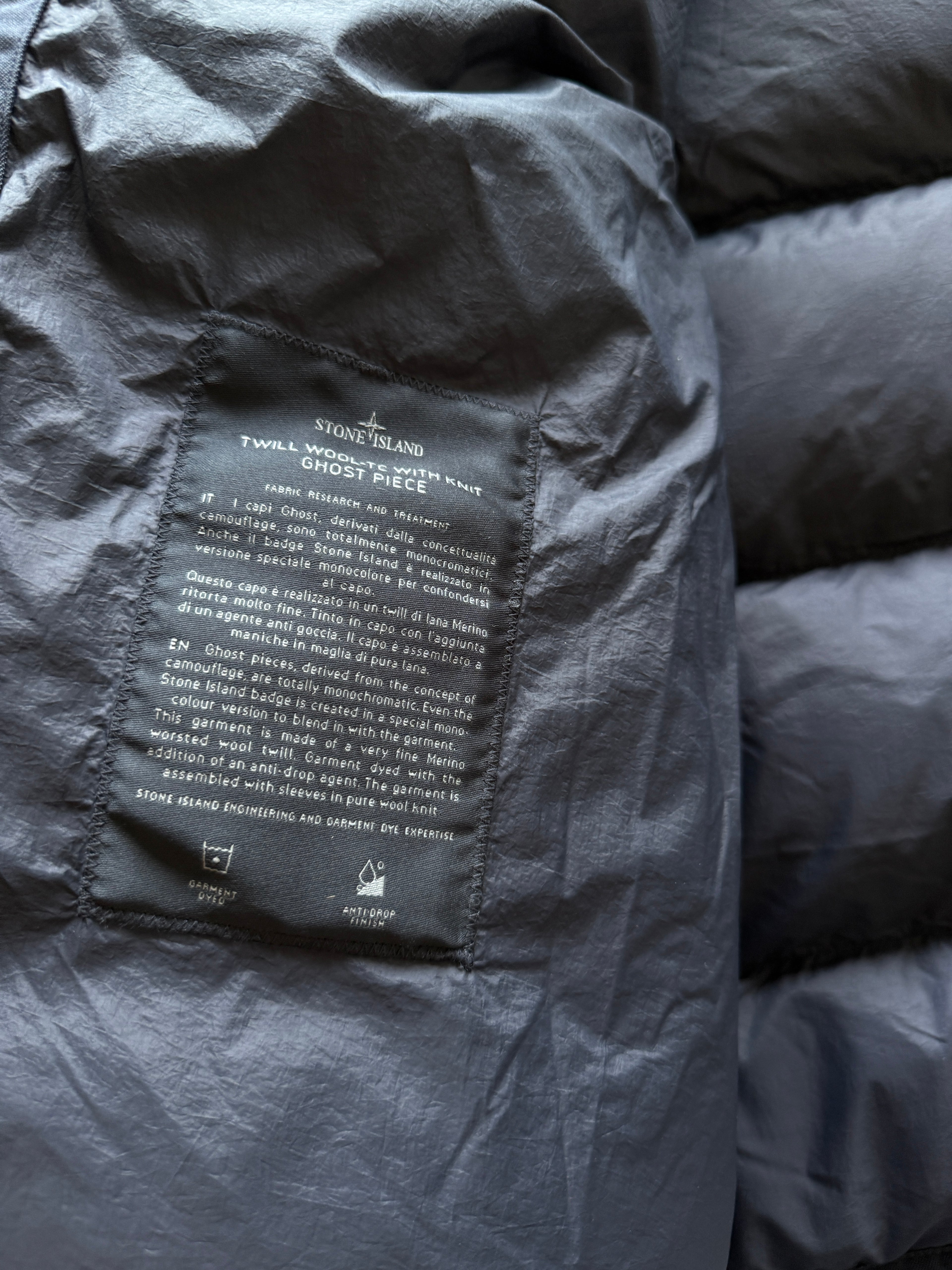 Stone Island Twill Wool Knit Ghost Piece Jacket