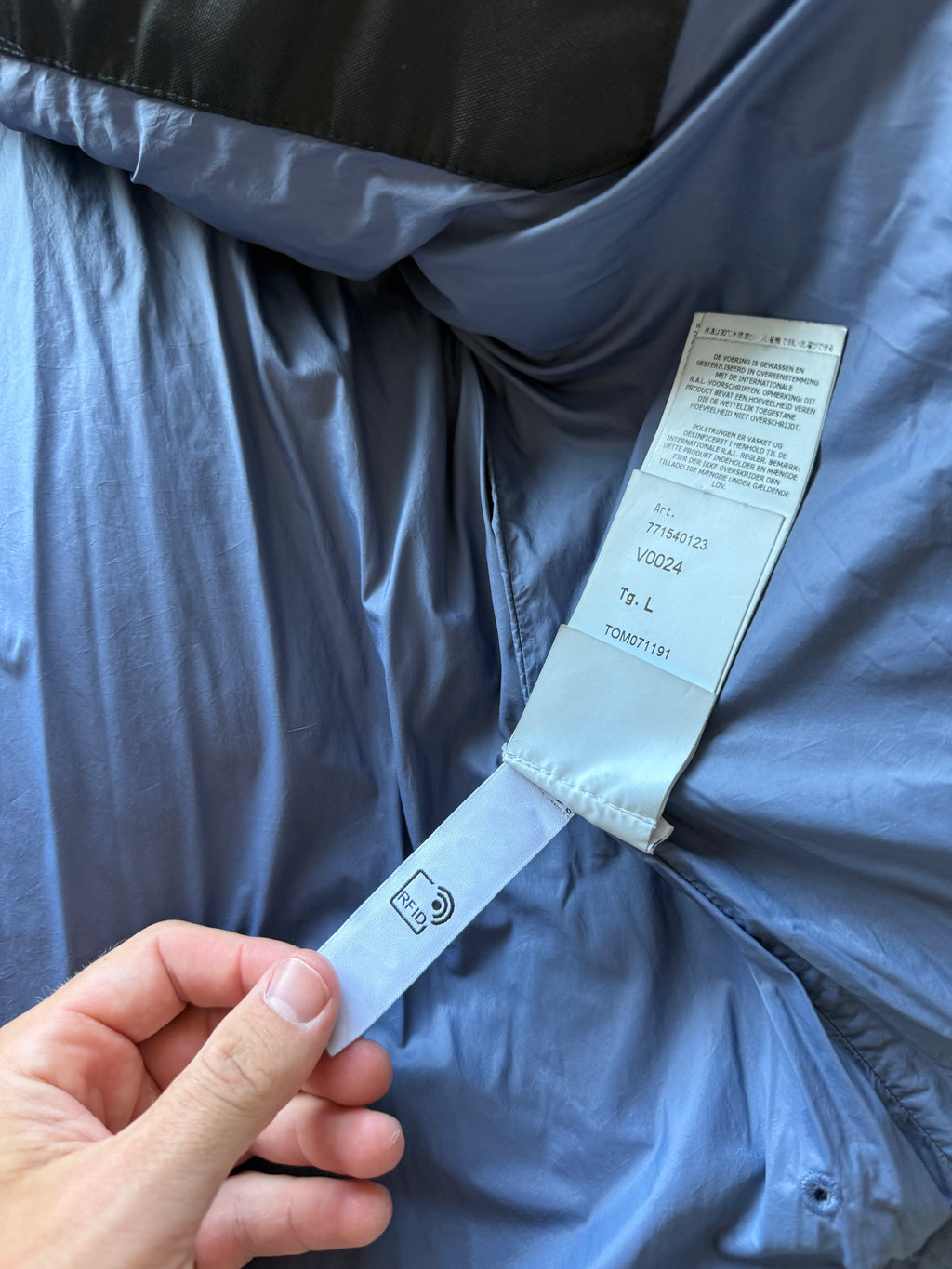 Stone Island Garment Dyed Down Jacket Blue