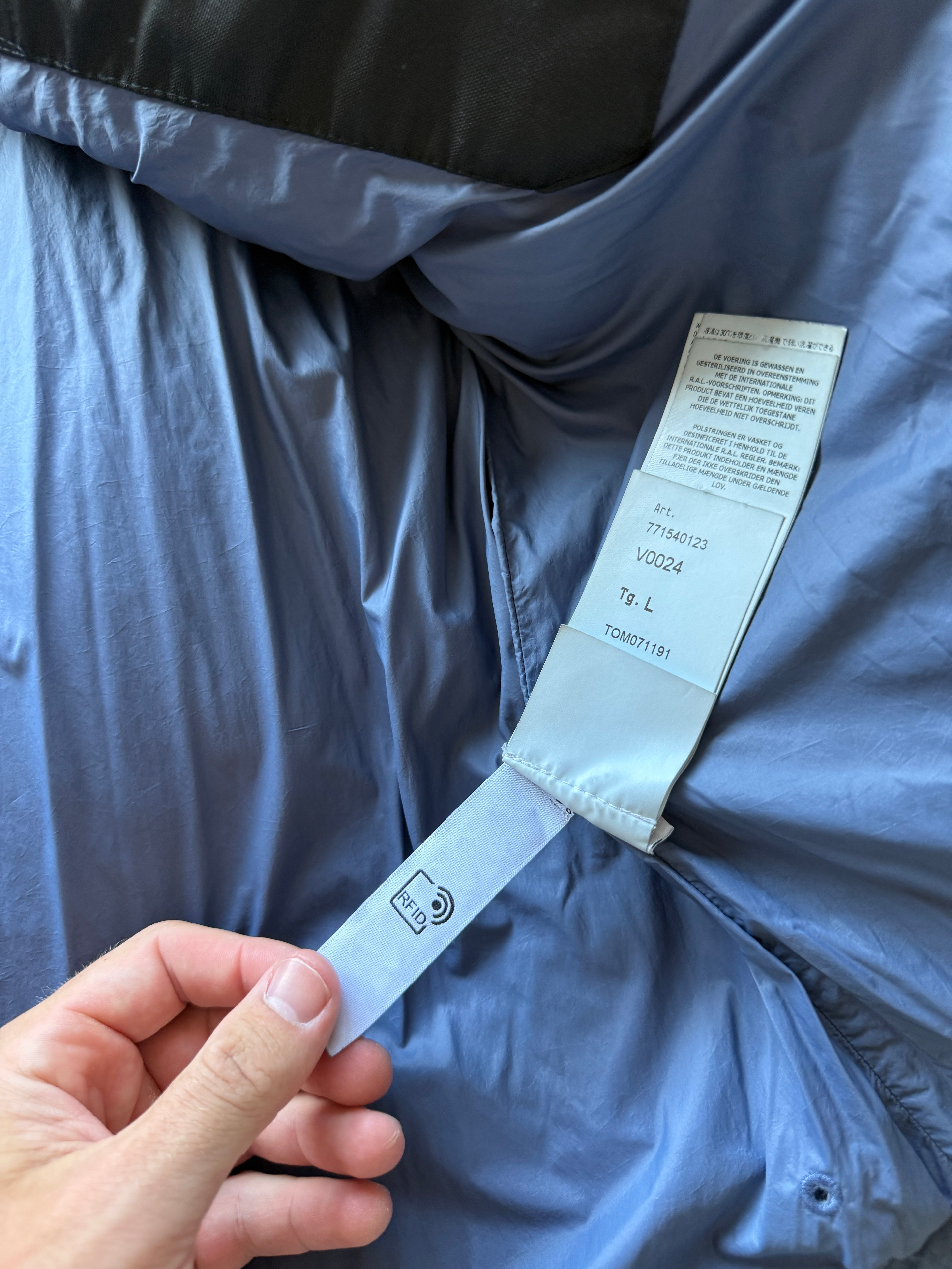 Stone Island Garment Dyed Down Jacket Blue