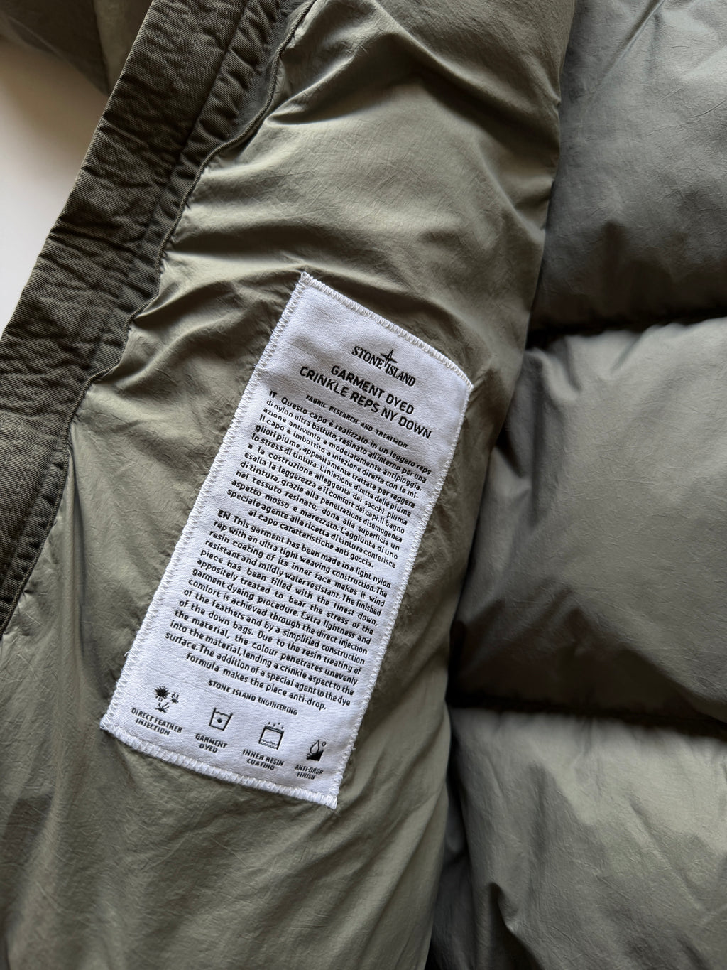 Stone Island Garment Dyed Down Jacket