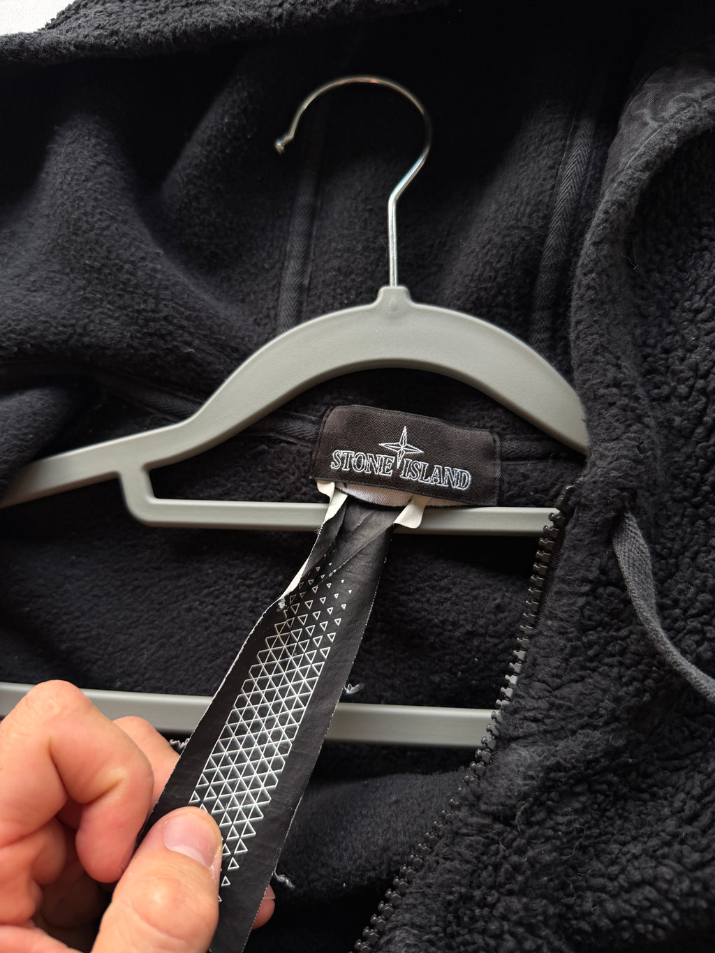 Stone Island Shadow Project  Asymmetrical Teddy Fleece Jacket