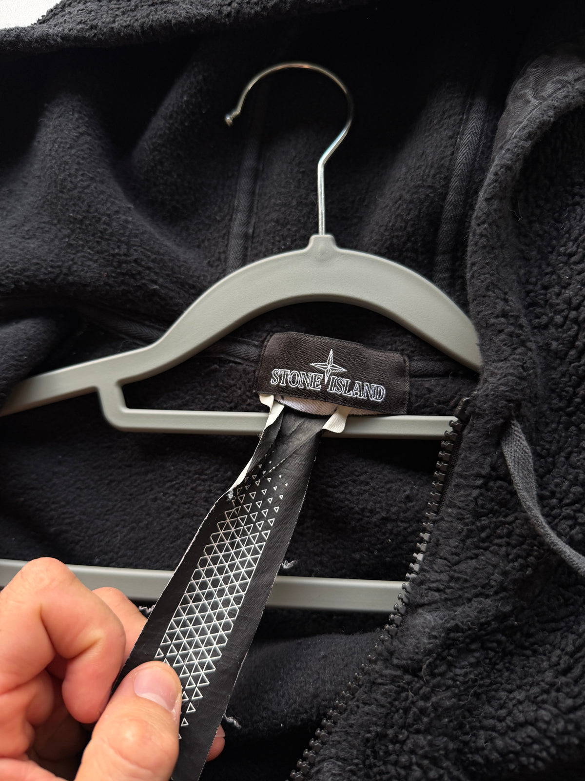 Stone Island Shadow Project  Asymmetrical Teddy Fleece Jacket