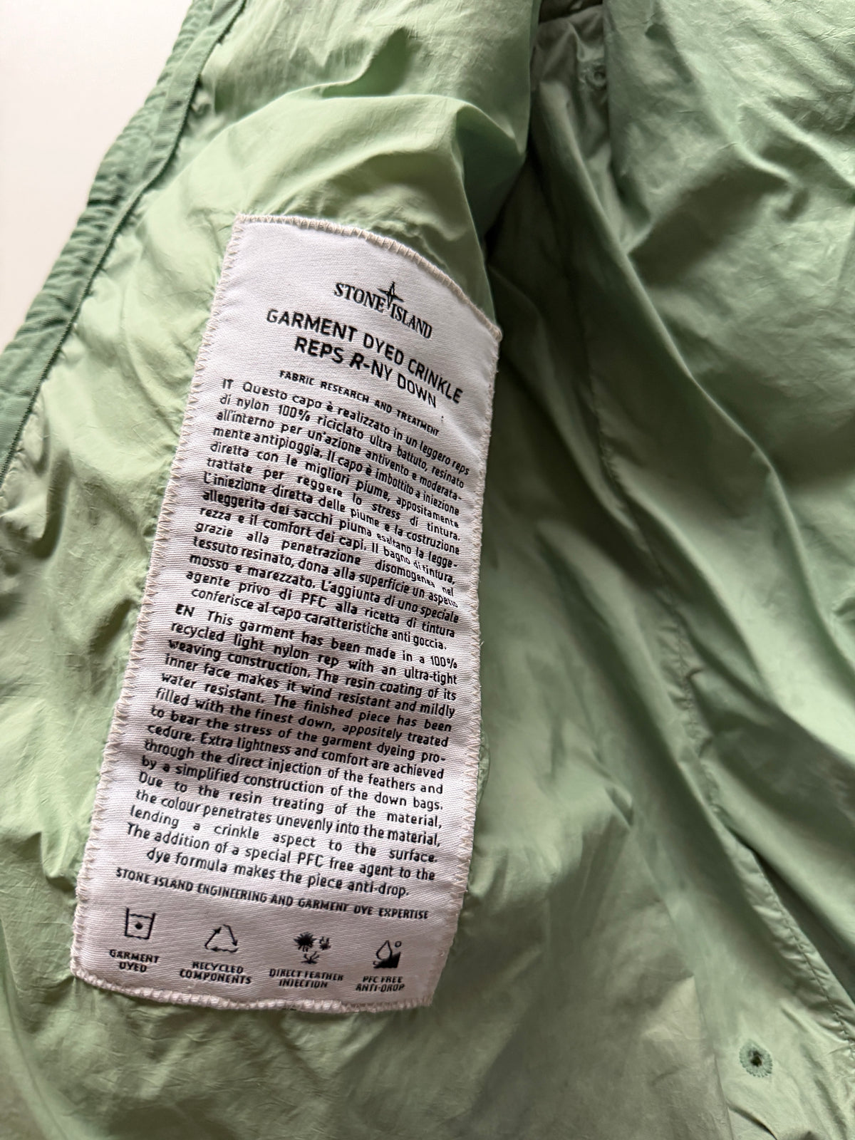 Stone Island Garment Dyed Down Jacket